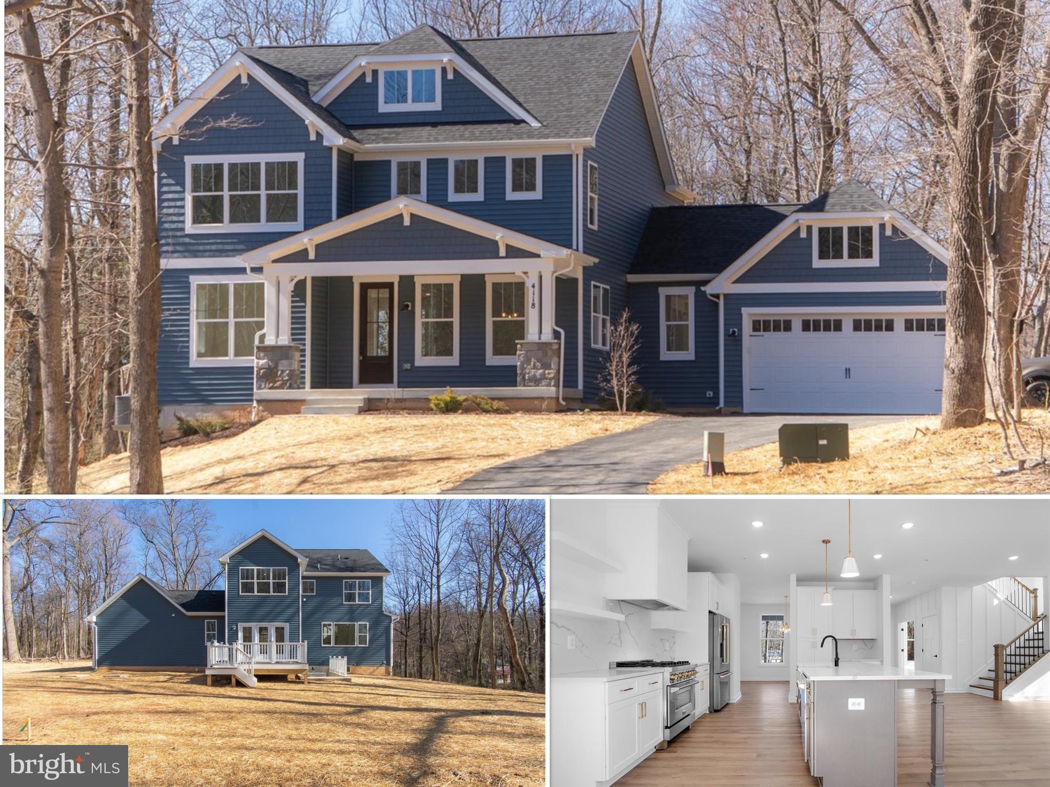 Offer deadline: Monday, March 17 at 10am.  BRAND NEW AND READY FOR IMMEDIATE OCCUPANCY! Showings to begin on Friday, March 14.  Public Open Houses Sat 3/15 and Sun 3/16 from 1-3pm. Located down a stately private driveway and set back amongst mature woodlands, this custom built arts & crafts residence by local builder Laine Street Homes is clad with luxury appointments and offers a rare opportunity to own a brand new luxury home on a premium homesite. Accessible via the spacious front porch, the main level includes a private office, formal dining room, a spacious family room with large picture windows and modern gas fireplace, and a morning/breakfast room that provides direct access to the trex deck. The gourmet kitchen is a showpiece and includes D'oro quartz countertops and slab backsplash, white and stone cabinetry with dovetail joints and soft-close drawers, high-end Z-line appliances with 6 burner dual fuel range and statement collection handle kit, a walk-in pantry, farmhouse apron sink and a large island with breakfast bar. On the upper level, the primary suite overlooks the private backyard and includes lvp flooring, a walk-in closet and a spacious bathroom with 7x6 spa shower with floor-to-ceiling tile and dual shower heads. The partially finished walkout lower level consists of a large recreational room, third full bath, a multi-purpose finished bonus room and ample storage space. Additional features 7” LVP flooring throughout the main level, matte black hardware, shake siding and stone column bases, 2x6 walls, 92% efficient HVAC system, 30yr architectural shingles, and much more. Enjoy all of these amenities on a 2+ acre lot that offers both privacy and functional usability - a perfect setting to unwind and entertain guests. NO HOA or restrictive covenants. Highly desirable Monrovia location offering convenient access to major commuter routes I-270 and I-70. Home is technically three bedrooms per Frederick County Health Dept septic regulations. This beautiful home will not last long, schedule your private showing today!