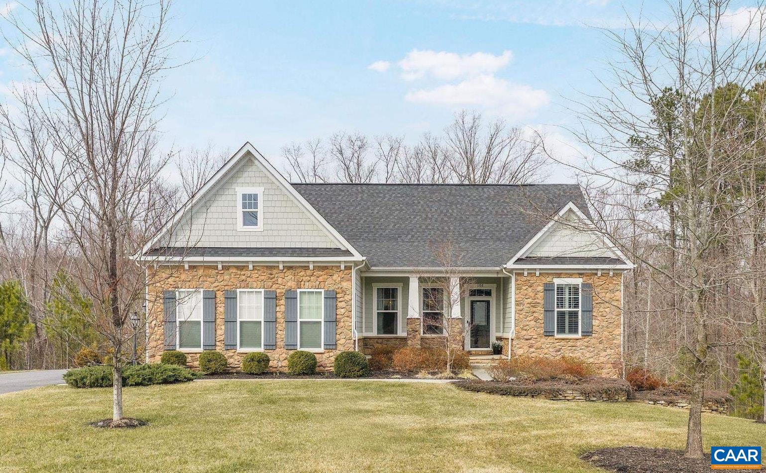 Nestled at the end of a peaceful cul-de-sac in Spring Creek, this impeccably maintained one-level living home offers exceptional space, privacy, and versatility. The 2,300+ square foot main level features three bedrooms, two full baths, a spacious sunroom, a light-filled dining room, and convenient laundry, all thoughtfully arranged for comfortable daily living. A three-car garage with epoxy flooring and attic storage above provides generous room for vehicles, hobbies, and organization, making this an ideal home for those looking to simplify without sacrificing space. The 2,200+ square foot walkout terrace level lives like a second residence, complete with its own expansive great room, two additional bedrooms, a full bath, an exercise room, and a home theater. It is perfectly suited for entertaining or hosting extended guests. Set on one of the most desirable homesites in Spring Creek, the property backs to mature woods, offering privacy and a peaceful backdrop. The impeccably maintained lawn supported irrigation. Live worry- free with a whole home generator. Residents of Spring Creek enjoy 24-hour gated security, a clubhouse with restaurant and bar, a sports club with pool and fitness, extensive walking trails and tennis.,Granite Counter,Maple Cabinets,Fireplace in Family Room