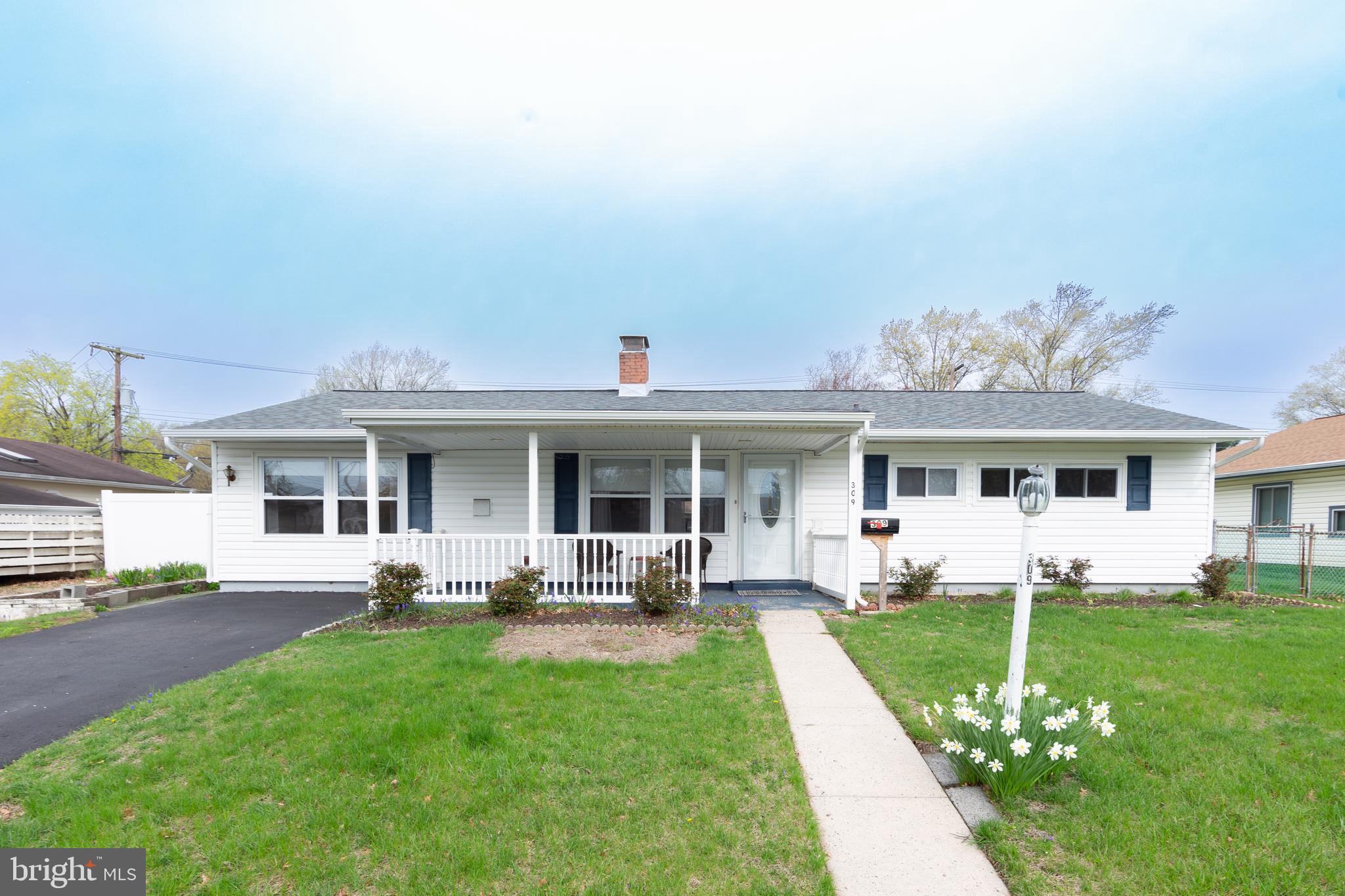 Professional photos coming soon! Step inside this updated and expanded rancher featuring a brand-new roof, central air, hot water heater,  efficient heat pump and upgraded 200 amp electric —all the big-ticket items already taken care of! Relax on the charming front porch, perfect for enjoying your morning coffee or evening breeze. Inside, you'll find a spacious eat-in kitchen with abundant cabinet space, ideal for cooking and entertaining. Just off the kitchen is a large dining room and a convenient half bath with a utility closet and pull-down attic access for additional storage. The living room flows seamlessly into a four-season room, fully remodeled with added insulation and drywall, providing year-round comfort and extra living space. To the right wing of the home are three generous bedrooms and a full hall bathroom. Out back, enjoy the covered porch, a fully fenced yard, and a handy storage shed—great for tools, toys, or gardening gear. This home blends comfort, practicality, and charm. Don’t miss your chance to make it yours!