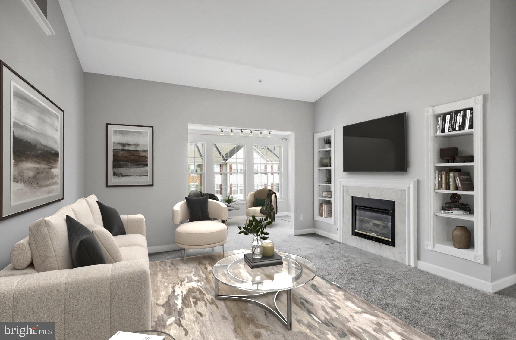 Discover the charm of Gunston Corner, where community spirit thrives and comfort awaits. This delightful 2-bedroom, 2-bathroom garden apartment features vaulted ceilings and a gas fireplace, creating an open, airy feel and a cozy retreat for chilly evenings.  Enjoy the convenience of in-unit laundry and the ease of maintenance-free living, with an association that covers common area upkeep, snow removal, and more. The neighborhood boasts a vibrant community center and inviting playgrounds, ideal for leisurely afternoons. Nearby parks provide ample green space for outdoor activities, while top-rated schools ensure quality education just a stone's throw away. With easy access to essential public services, everything you need is within reach. Experience the perfect blend of comfort and community in this lovely home, where every day feels like a getaway. Embrace the lifestyle that Gunston Corner has to offer, and make this inviting space your own!