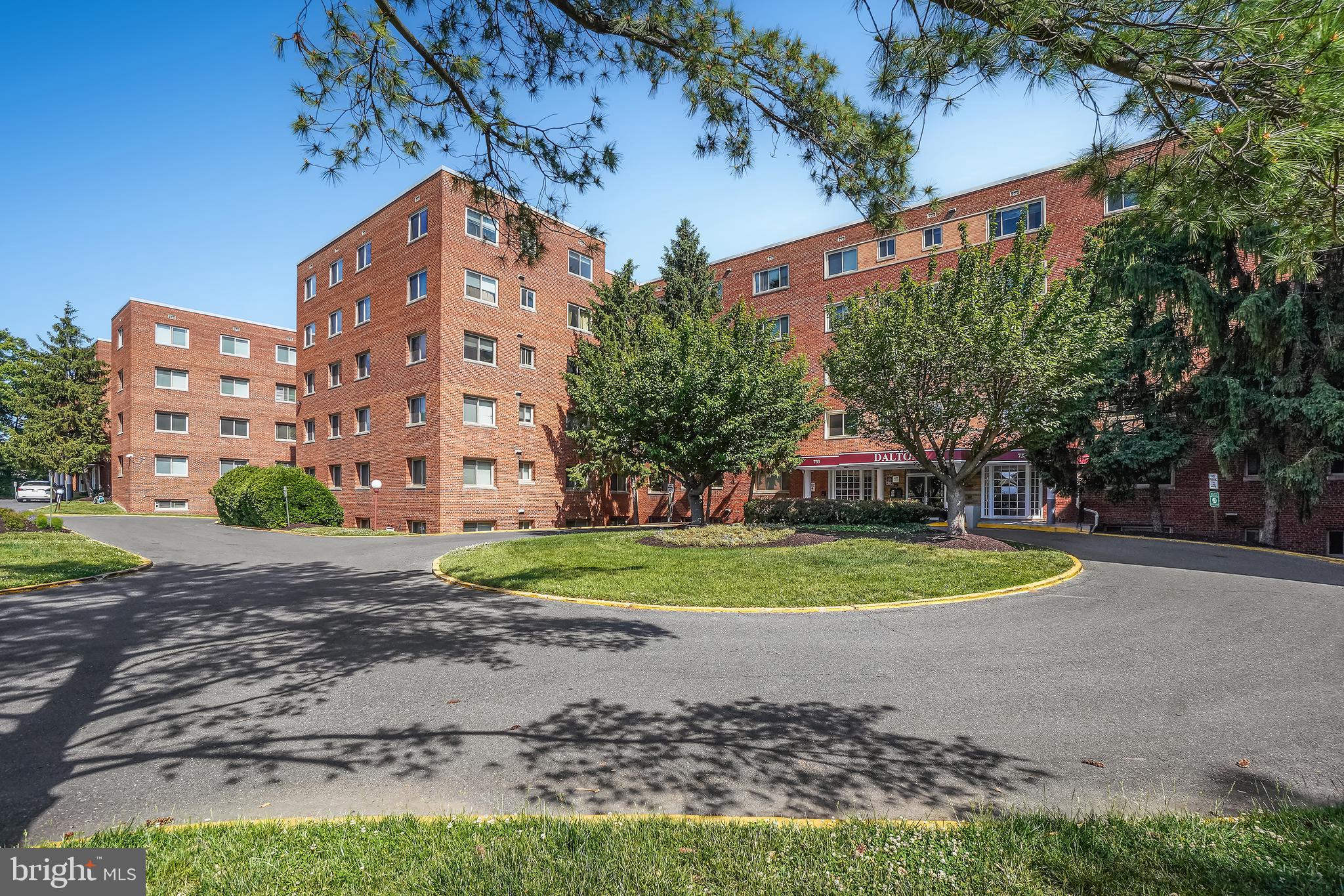 There are TWO Buildings here:  The Barbizon with 74 Apartments, a Management Office,  and circular driveway;  The Dalton has 94 apartments and circular driveway sharing the management office with the Barbizon.  Both buildings face Sligo Avenue.
The apartments in both buildings are large, have concrete floors, laundry rooms on each floor of The Barbizon and two in The Dalton.  Two entries into the property and three exits out of the property.