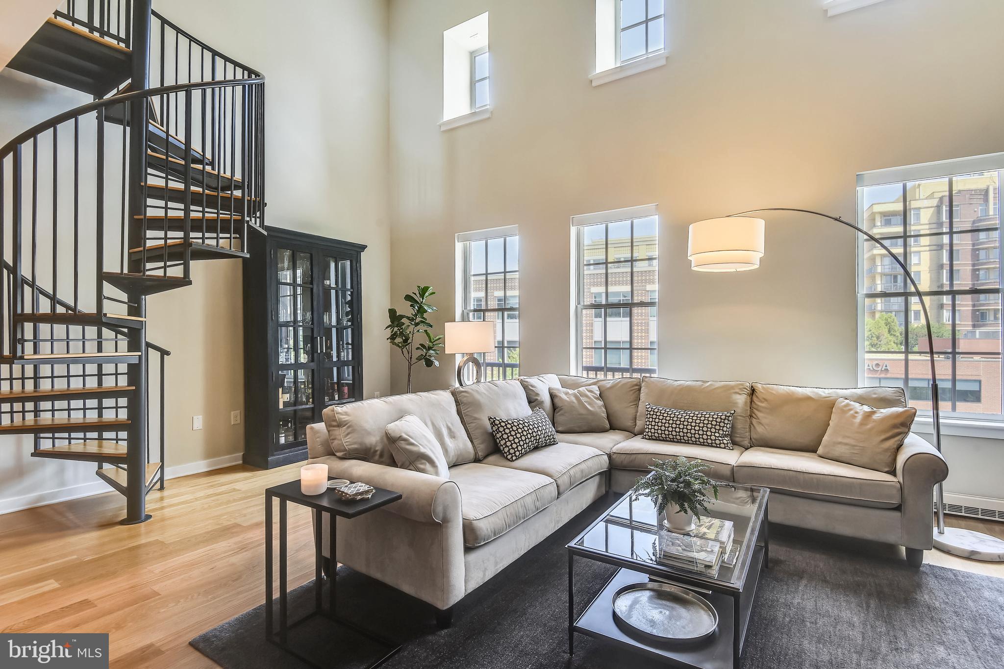 2 Story Classic Penthouse at Gaslight Square offers modern comfort & luxury! Direct Elevator Access into Unit! Living Room w/Vaulted Ceilings, Gas Fireplace, custom wall unit & Loft.  Open Gourmet Kitchen with over-sized island/breakfast bar, 6 burner Wolf Stove & Subzero Refrigerator. Two Master Suites! 2.5 Baths. Rooftop Terrace with TV and Built-in Bar. Large storage room in garage, 2 assigned parking spaces.  Conveniently located between Rosslyn and Courthouse Metros and minutes to DC!