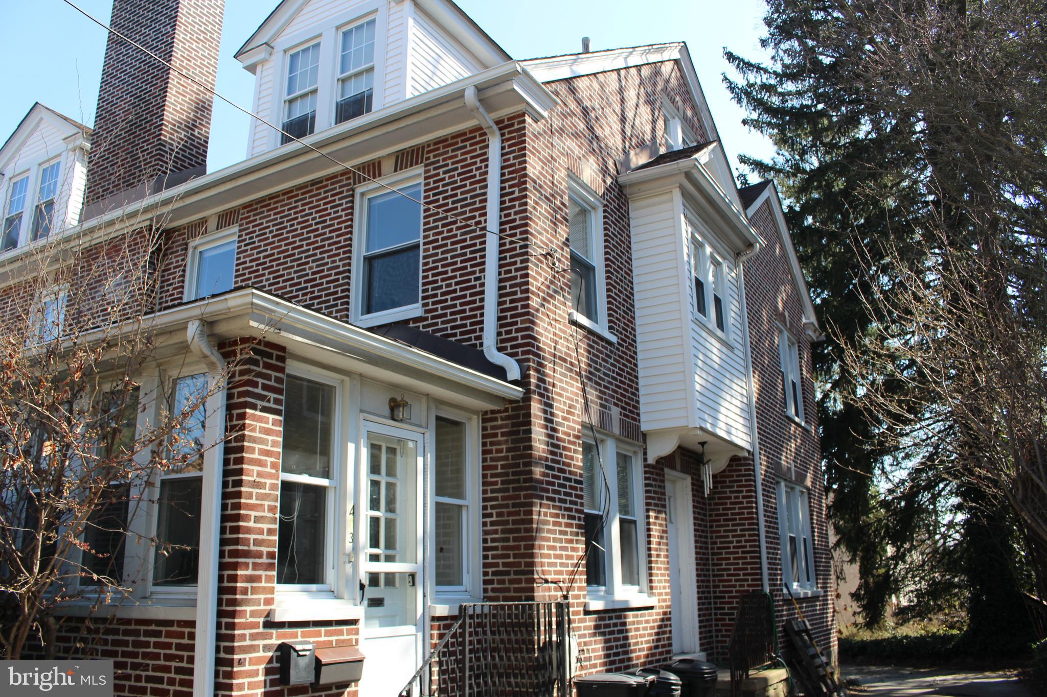 A lot of house! Enter through a heated sunroom for all year-round use.   Warm and cozy Living room with Fireplace. Large separate formal Dining Room, Kitchen with Breakfast Room, with exit to rear. The Second Floor has two (2) Large Bedrooms with a large full Bathroom.  Den/office to staircase to Third Floor with Two (2) Bedrooms and Powder Room. Hardwood floors throughout. Full basement with Washer/Dryer and plenty storage space.  Rear exit.  On Street Parking as Driveway access limited (except for unloading groceries, etc).  Garage Apartment is tenant occupied and has primary use of driveway.  Close to Everything.  Tenant is responsible for all Utilities. Heating system at property converted from Oil to Gas.  Availabile for occupancy 7/1/25.   Pet negotiable on case-by-case basis, with pet fee.