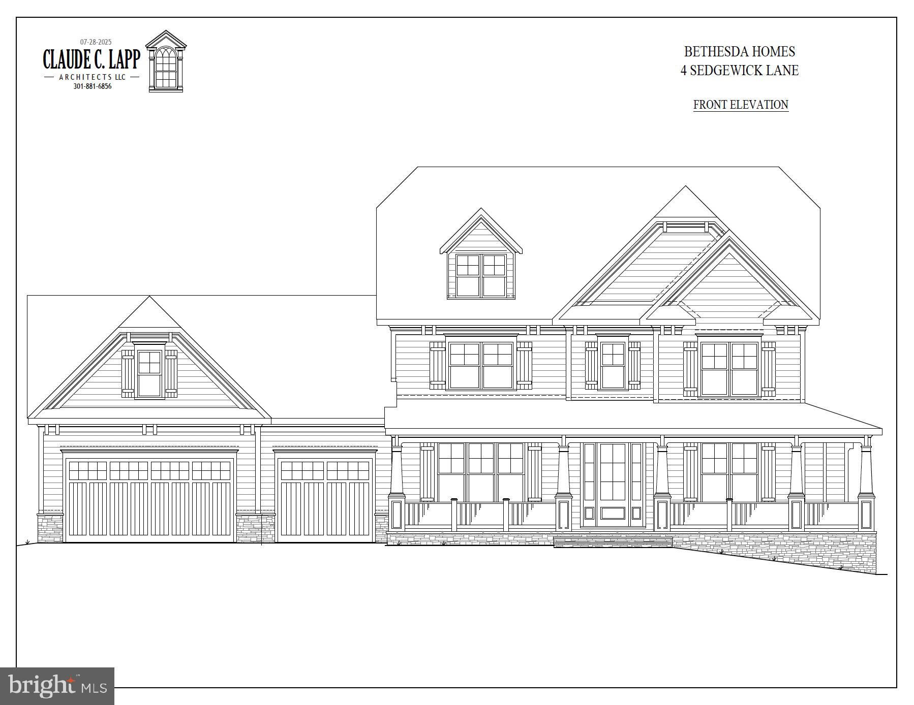 Nestled on a sprawling, deep-set lot in the heart of North Bethesda’s coveted Luxmanor neighborhood, this custom-built property embodies modern transitional luxury. The home commands attention with its editorial-inspired exterior, featuring crisp white siding and a sophisticated monochromatic palette. High-contrast window frames and custom soft-black garage doors provide a contemporary edge, while artisanal stone piers and decorative corbels root the design in timeless craftsmanship. The grand approach is defined by a wide-profile driveway and a stone lead walk that transitions into a vaulted front porch—complete with a stunning natural wood tongue-and-groove ceiling—offering a warm, organic welcome to this beautiful new home. Inside, the home unfolds as a sun-drenched retreat designed for both high-scale entertaining and intimate daily life. Walls of windows flood the open-concept spaces with natural light, highlighting the precision of the interior finishes and a seamless floor plan. The gourmet chef’s kitchen serves as the home’s command center, flowing effortlessly into a spacious family room anchored by a cozy fireplace and elegant beamed ceilings.
The primary suite offers a sanctuary-inspired escape, featuring a spa-like bath with a deep soaking tub, a frameless glass shower, and two expansive custom closets. For those seeking versatility, the loft level provides a private enclave perfect for a quiet home office, alongside an additional bedroom with a dedicated en suite bath. Perfectly positioned just moments from the Metro and the vibrant shopping and dining at Pike & Rose, yet tucked away on a rare, oversized lot, this property offers unparalleled privacy without sacrificing the pulse of urban accessibility. Anticipated Construction Completion: April 2026