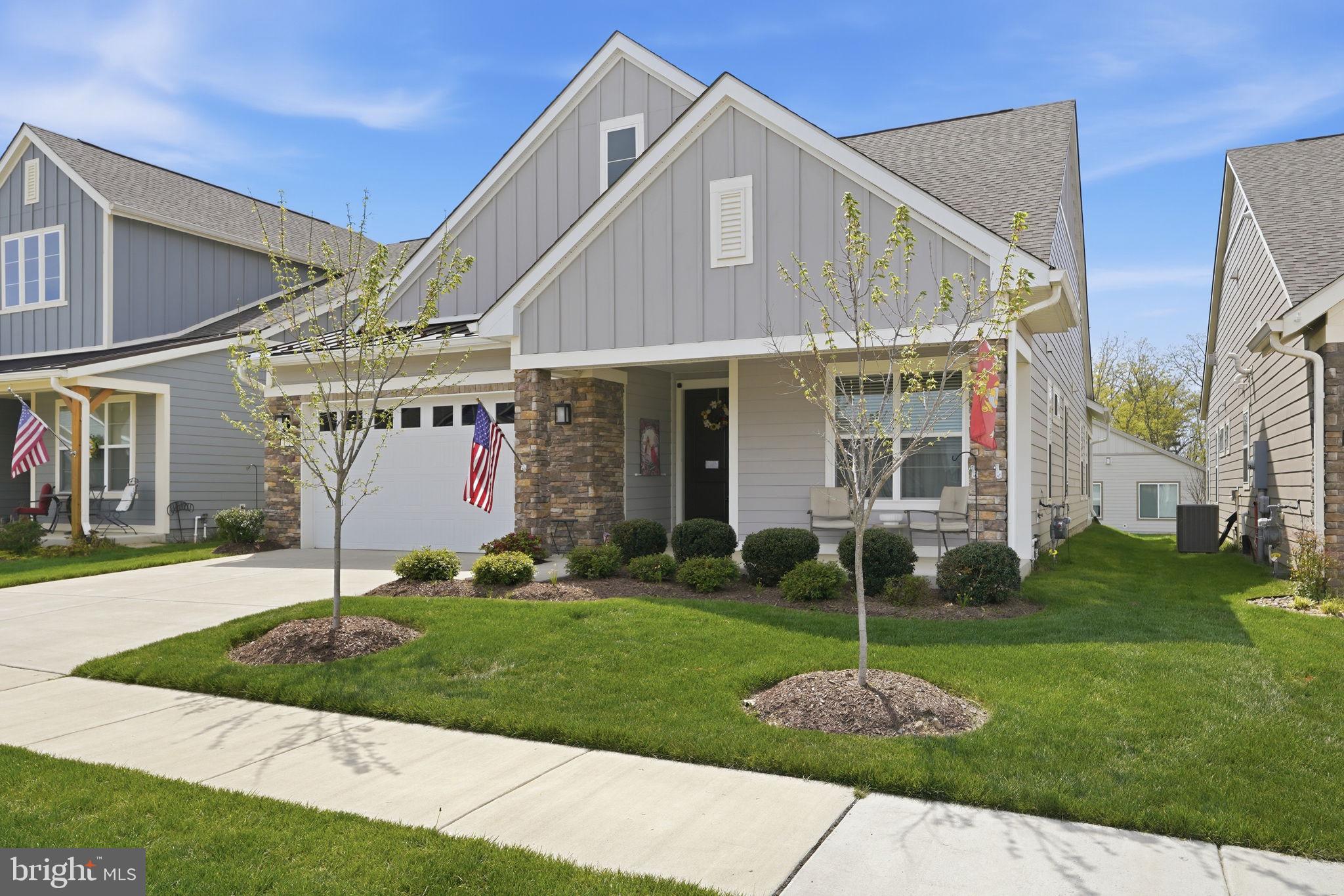 Built in 2021 by Shea Homes as part of the Trilogy at Lake Frederick 55+ community, this thoughtfully designed three-bedroom, two-bathroom Aspen model offers the ease and comfort of modern single-level living with an open and inviting layout.  The seamless flow between the kitchen, dining, living areas, and even the screened porch creates an ideal setting for everyday living and effortless entertaining.<br><br>

At the heart of the home, the stunning kitchen features an impressive center island, stainless steel appliances, upgraded countertops, abundant cabinetry, and generous prep space all overlooking the main living areas for a connected, functional feel. The warm and welcoming living room features a gas fireplace flanked by custom built-in bookcases, while the dining area provides easy access to the screened porch, perfect for indoor-outdoor living.<br><br>

Step outside to enjoy a peaceful screened patio, ideal for morning coffee or evening relaxation. The spacious bedrooms offer comfortable retreats, complemented by two well-appointed full bathrooms. Plush carpeting and a neutral palette throughout provide a fresh, move-in-ready feel.<br><br>

Complete with a two-car garage and driveway parking, this newer home delivers low-maintenance living, modern finishes, and a versatile layout suited to a variety of lifestyles.

<br><br>
As a resident of Trilogy at Lake Frederick, you'll enjoy a wealth of incredible amenities designed to enhance your lifestyle. Dive into relaxation with both indoor and outdoor pools, stay active in the state-of-the-art fitness center, and unwind at the well-equipped community clubhouse. Savor gourmet meals at the farm-to-table restaurant and socialize in the exclusive members-only lounge. For the sports enthusiasts, tennis and pickleball courts, as well as a dog park, offer ample opportunities for recreation, while extensive lake trails beckon for serene strolls and outdoor adventures. Join a vibrant community of welcoming neighbors and future friends. Experience the pinnacle of resort living at Trilogy at Lake Frederick where your dream home and ideal lifestyle come together seamlessly.