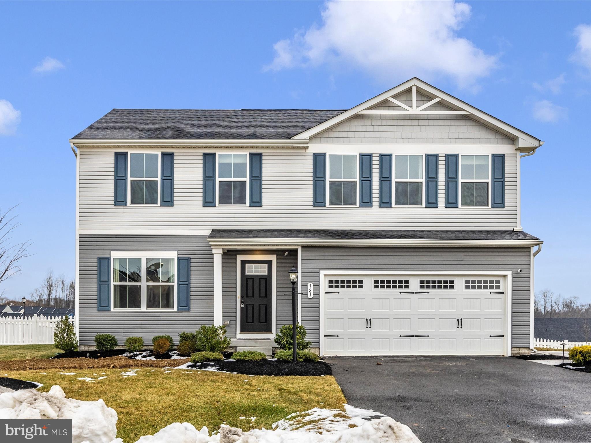 Welcome to the Cedar Model Home at Cardinal Pointe!! This 4 Bedroom- 2.5 Bath home has never been lived in. Enter into the foyer which leads into the Great Room/Family Room, which flows into the Kitchen.
Kitchen features a spacious Granite Island, Stainless Appliances, White Cabinets, Granite Countertops. 
Dining Area also. Then follow the Hallway back to the Powder Room and Flex space for an office/hobby,
or a playroom. On the Upper Level you will find the Primary Bedroom has a huge walk in closet, spacious area, and a Private Bath with a Roman Shower and Double Sinks. Upper Laundry room includes the Washer and Dryer. The Lower Level has a Full Bath Rough-in. Plenty of space to finish and make it your own. Fenced in backyard and a Large Deck. Great location close to I-81, Shopping and Restaurants!  REDUCED $10,000!
