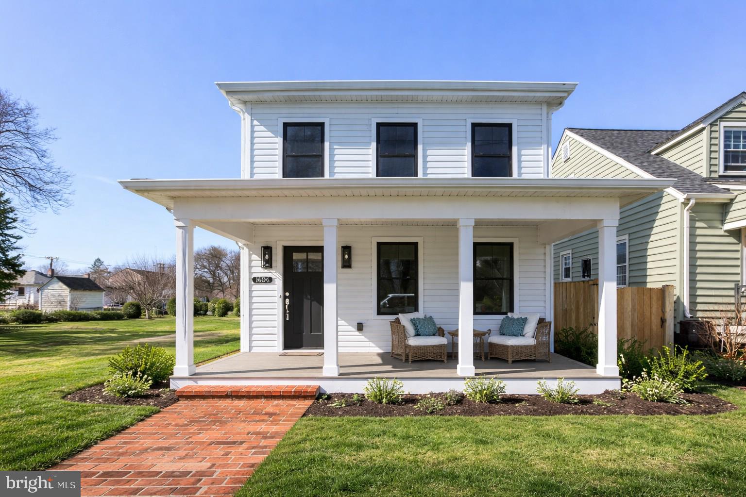 Completely renovated and expanded in 2025, this stunning 3-bedroom, 2.5-bath residence offers approximately 2,552 square feet of finished above-grade living space, plus a 560-square-foot unfinished basement with excellent potential for future expansion. Situated on a 0.15-acre, flat, fenced lot in Downtown Fredericksburg, this home delivers modern design, quality craftsmanship, and turnkey convenience. A brick walkway leads to the covered front porch, creating a welcoming entry. Inside, original hardwood flooring has been preserved in the original structure, while the thoughtfully designed addition features hardwood plank flooring—seamlessly blending the home’s original footprint with its expanded living areas. The entry foyer includes a coat closet and staircase to the upper level. To the right, a flexible front room currently used as an office may also serve as a traditional living room. The adjacent family room offers the option for a formal dining space, while the open-concept kitchen provides ample room for both a dining area and casual family living. A half bath is conveniently located in the hallway before the kitchen. The gourmet kitchen anchors the home and features 10’ ceilings, hardwood plank flooring, white cabinetry with soft-close drawers, kitchen island, granite countertops, stainless steel appliances, a white subway tile backsplash, recessed lighting, ceiling fan, and a walk-in pantry. A sliding glass door with a transom window above fills the space with natural light and opens to the fenced backyard. Upstairs, the centrally located laundry room adds everyday convenience. The oversized primary suite includes hardwood plank flooring, a ceiling fan, walk-in closet, and a well-appointed primary bath with tile flooring, dual vanities, soaking tub, and a walk-in tiled shower. Two additional bedrooms with original hardwood flooring, ceiling fans, and closets share a hall bath featuring tile flooring, an oversized dual-sink vanity, and a walk-in shower finished with white subway tile. The extensive 2025 renovation includes ALL-NEW plumbing, electrical, HVAC, siding, windows, fence, and roof, providing peace of mind and true move-in-ready living. From its fully renovated interior and thoughtfully designed addition to its unbeatable proximity to downtown dining and shopping, parks, walking trails and commuter routes, this home delivers comfort, flexibility, and convenience in one complete package. A turn-key opportunity for buyers seeking space, location, and a beautiful home!