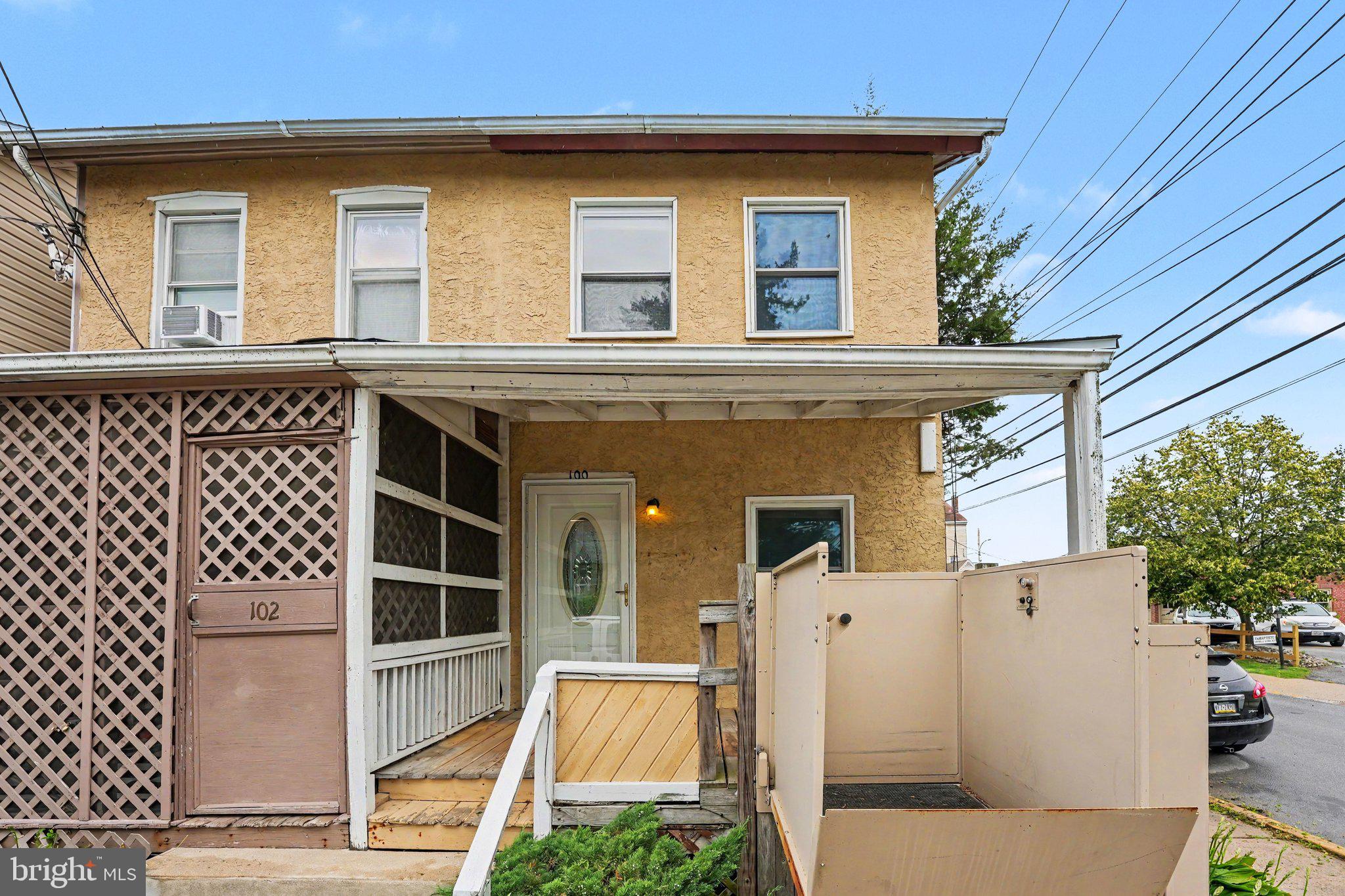 Opportunity awaits at 100 Poplar Street in the heart of West Chester Borough! Whether you're an investor searching for your next flip or rental property, or a buyer looking to renovate and make a home your own, this property is full of potential.

This 2-bedroom, 1-bath home features a functional main level with a spacious living room, designated dining area, and kitchen. Outside, you'll find a welcoming front porch and a private rear patio, perfect for relaxing or entertaining. A full basement provides plenty of storage.

Enjoy the convenience of being within walking distance of vibrant downtown West Chester, with its restaurants, boutique shopping, parks, and year-round community events. Commuters will appreciate the easy access to Route 3 and 202, as well as close proximity to Philly, KOP and the airport.  With its prime location and endless potential, this is an opportunity you won't want to miss.