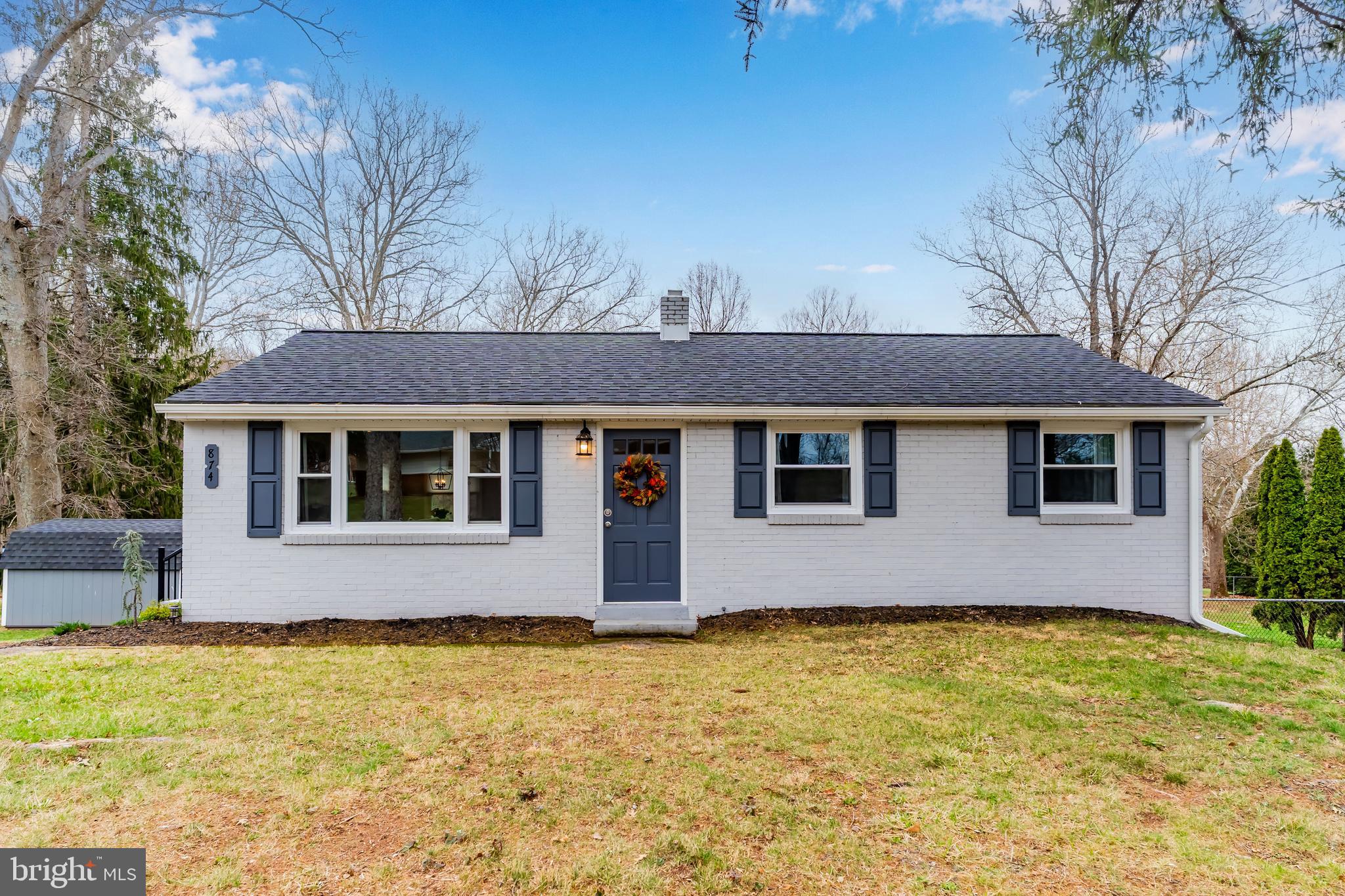 Welcome home to this cozy 2 bed 1 bath rancher sitting on almost an acre.  Conveniently located between Camp Hill, York and Harrisburg, this home is truly move-in ready with all new flooring, paint, kitchen cabinets, appliances and an updated bathroom.   The home features a spacious off street driveway in which you can overlook the breathtaking backyard which has a shed and a stone firepit, perfect for summer evening get togethers.  Walk in the front door to a family room with hardwood floors, all new windows providing plenty of natural light while leading into the eat-in kitchen.  Walking the hallway you will find a remodeled full bath and two bedrooms.  The primary bedroom is extremely spacious with two closets.  Providing plenty of storage and potential opportunity for growth is the unfinished walkout basement.  Home has a new well pump, new roof, new mechanicals and a french drain with a lifetime warranty.  This home truly is ready for it's new owner who is looking to kick back and enjoy easy living.