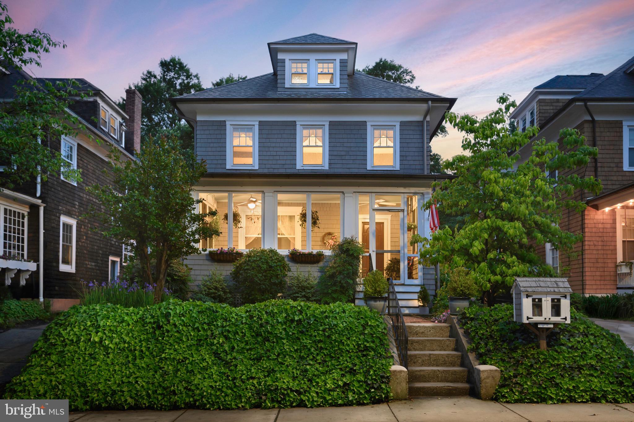 In sought after Murray Hill of Annapolis, this loved and well cared for home has been in one family since the early 80’s.  Generous in size, this 2.5 story classic cedar shake abode has 4 bedrooms/  3.5 baths, outdoor deck, fire-pit, basement plus coveted off street parking leading to a large detached 2 car garage. 

An interior bound to surprise offers hardwood floors that flow throughout all the bedrooms and living spaces adding warmth and charm. An updated kitchen includes quartz counters, 5 burner gas cooktop, center island,  large wall oven and lots of cabinet space.  Beautiful updated baths magnify a first floor bedroom tastefully designed with accessibility - enhanced roll in tile shower.  The 2nd floor master improved with walk-in closet, private bath including large shower and tub coupled with natural lighted sitting area.
If in need of a flex - room, the charming third floor showered in light is the perfect retreat for artistic expression or play.

At the end of the day when seeking tranquility, escape to your peaceful screened front porch, the rear deck or the fire pit area all surrounded by a lush landscape. 

Hugh basement with tons of storage.  Central Air (2 zone), and Trane Gas Radiator & Hotwater Baseboard heat (4 zone).  Windows replaced.