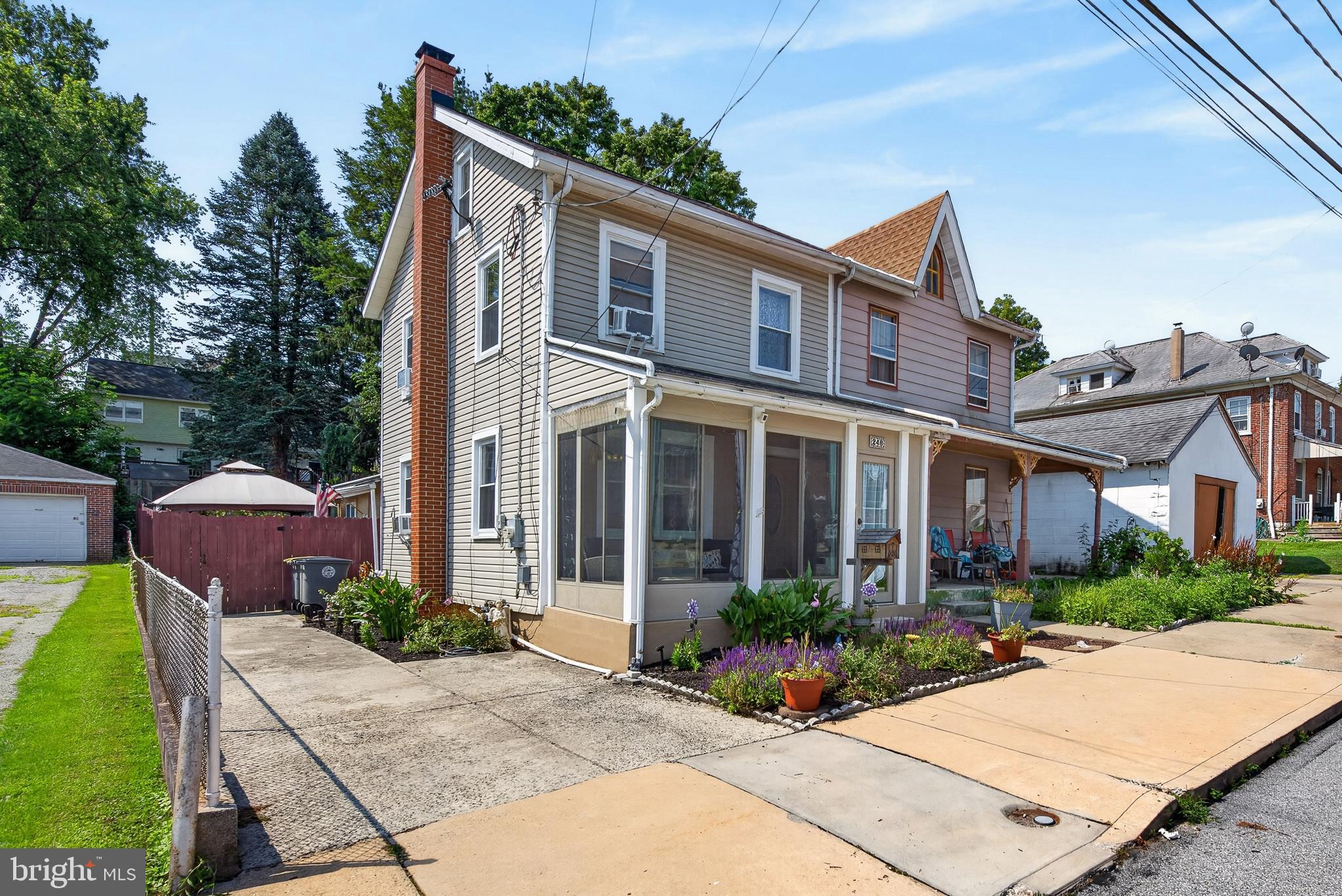 All the hard work is done! Roof replaced along with windows, mechanicals, updated electrical service(200amp). Home professionally insulated from top to bottom. Kitchen remodeled with all new appliances. Home also offers 1st floor laundry and powder room. Original hardwood floors and railings.
Enclosed front porch added that can be used all year round.  If your someone who enjoys the outdoors then you are at the right place.  Back yard features full privacy fence with a covered dining area and spa.  Plenty of space for yard games and gardening. 
Location to train and major roads a plus.
Feel like a night out? You'll be just a few blocks from all the good food and entertainment Downingtown has to offer while still experiencing small town vibes.