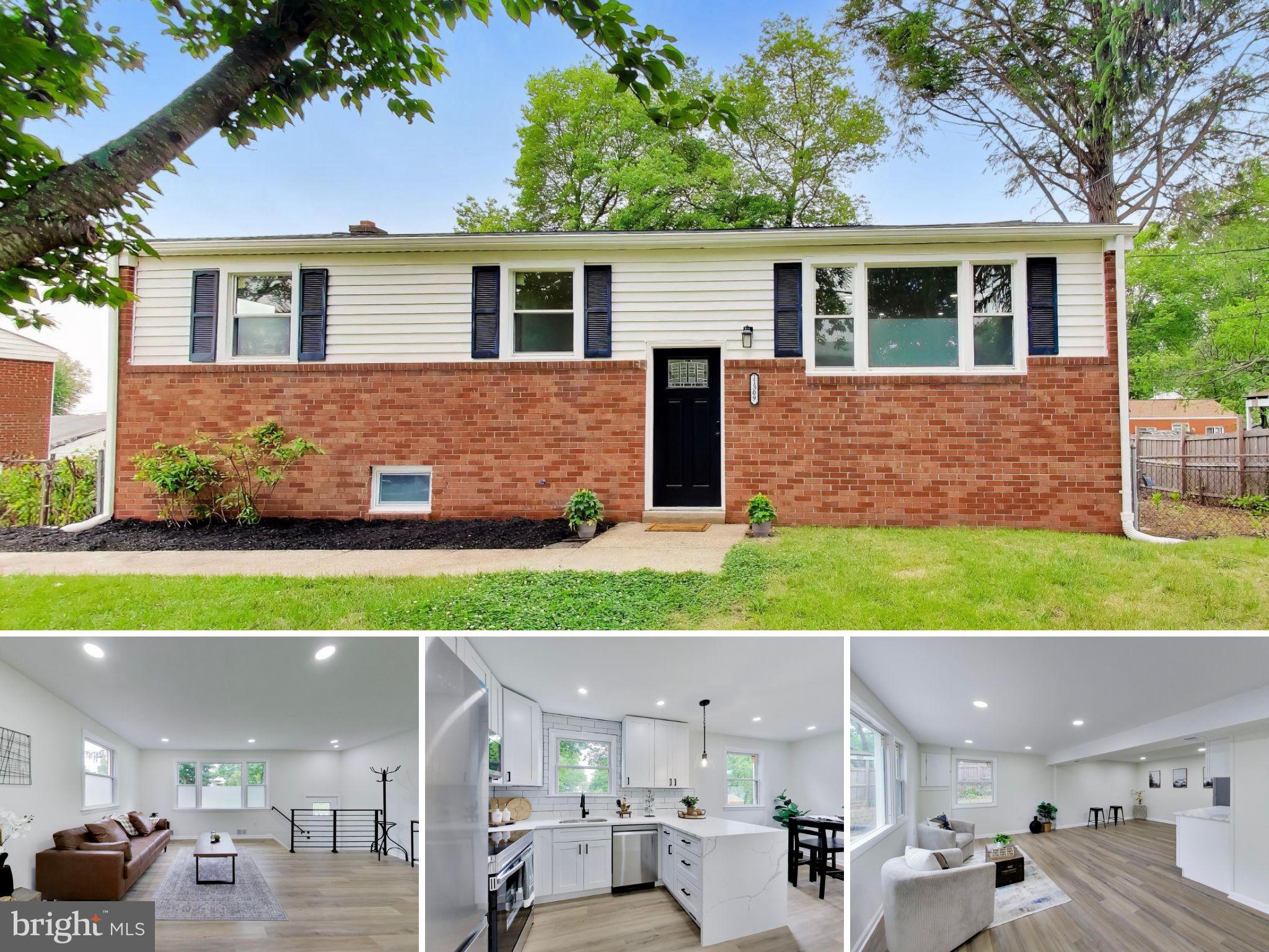 Fully renovated and move-in ready in Clinton! Welcome to 11309 Keystone Ave, a beautifully updated home that checks all the boxes. This spacious 5-bedroom, 2-bath home (5th bedroom is a den) , this home offers a flexible layout with a finished lower level perfect for extra living space, guest rooms, a home office, gym, or playroom. Step inside to find brand-new LVP flooring, fresh paint, recessed lighting, and an open living and dining area that feels bright and inviting. The kitchen has been fully updated with quartz countertops, stainless steel appliances, soft-close cabinetry, and plenty of storage. Both bathrooms have been renovated with modern finishes, and the spacious lower level includes a large rec area plus a stylish dry bar setup, perfect for entertaining or relaxing. Major updates have already been completed, making this home truly turnkey. Outside, enjoy a large fenced backyard with a new patio with plenty of room to entertain, relax, or create your own outdoor oasis, along with private driveway parking. Conveniently located near shopping, dining, parks, Joint Base Andrews, and commuter routes into DC and VA. Fully updated, spacious, and in a prime location, schedule your showing today before it’s gone!