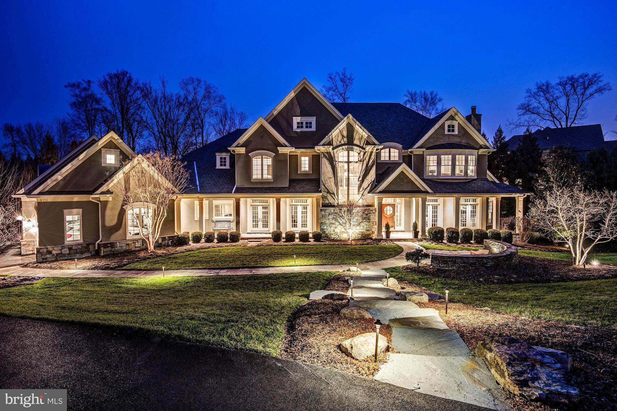 Better-than-new estate home built by Ted Visnic! Offers 9,000+SF of sophisticated interior design, custom details, loaded w/modern+lux finishes thru-out! Nearly 1-acre flat lot w/expansive terrace, multi French drs, screen porch, room for pool! Chef's Kit, stunning Fam Rm, Conservatory w/soaring windows, Lux Master w/private balcony+Au Pair Suite w/sep. stairs, walkout LL, flex spaces, & more!