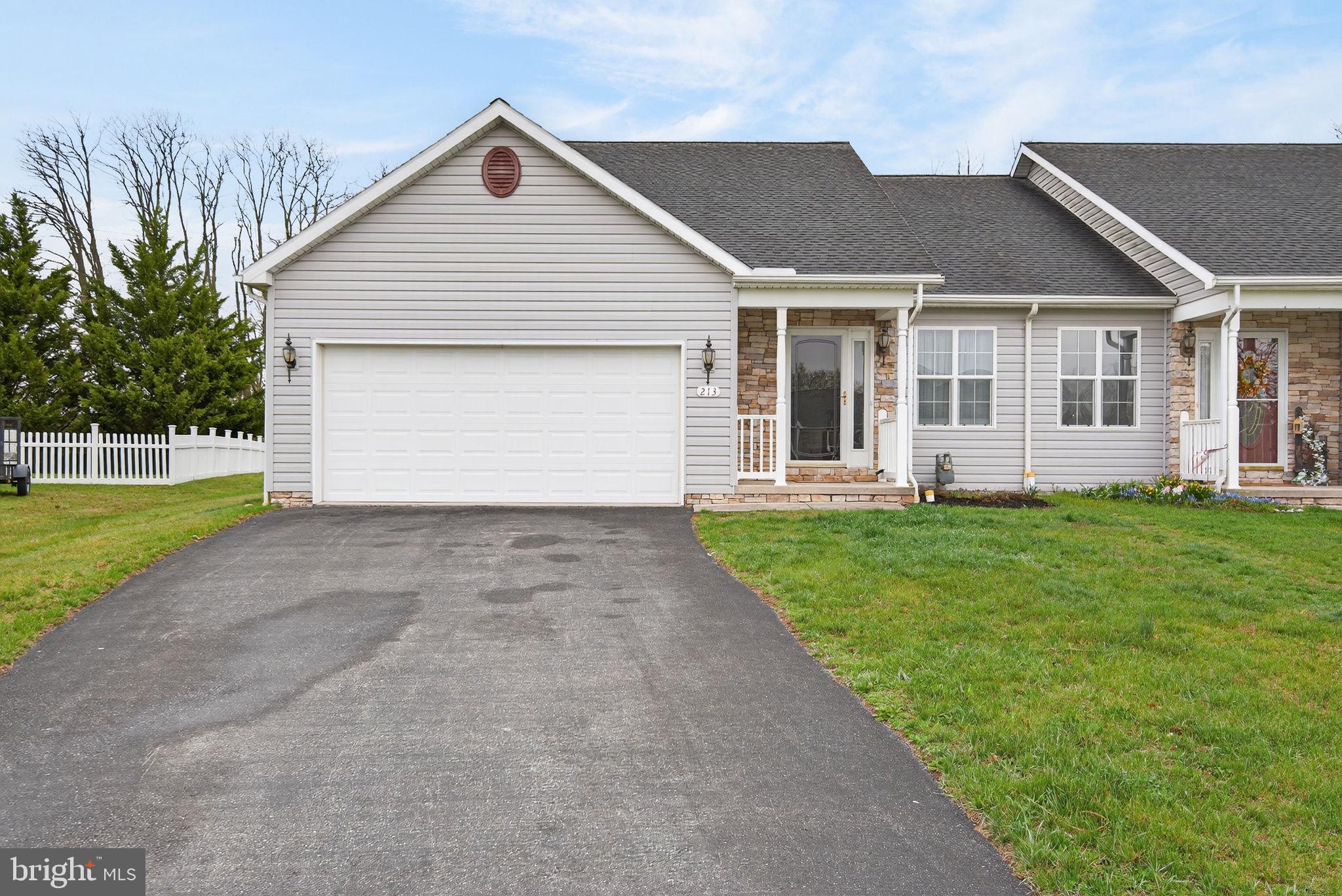 Welcome home to this charming and meticulously maintained ranch in Conewago Township! This bright and cheerful 2-bedroom, 2-bath home is move-in ready and waiting for its next happy chapter. The open layout offers 1,148 sq ft of comfortable living space, all on one convenient level — no stairs needed! The attached garage adds everyday convenience, while the large lot provides a extra breathing room to enjoy the fresh air and blooming spring landscaping. Built in 2007 and lovingly cared for, this home shows true pride of ownership inside and out. Public water and sewer, natural gas heat, and central air make for easy, comfortable living year-round. Don't miss your chance to plant roots in this delightful home — schedule your showing today before it's gone!