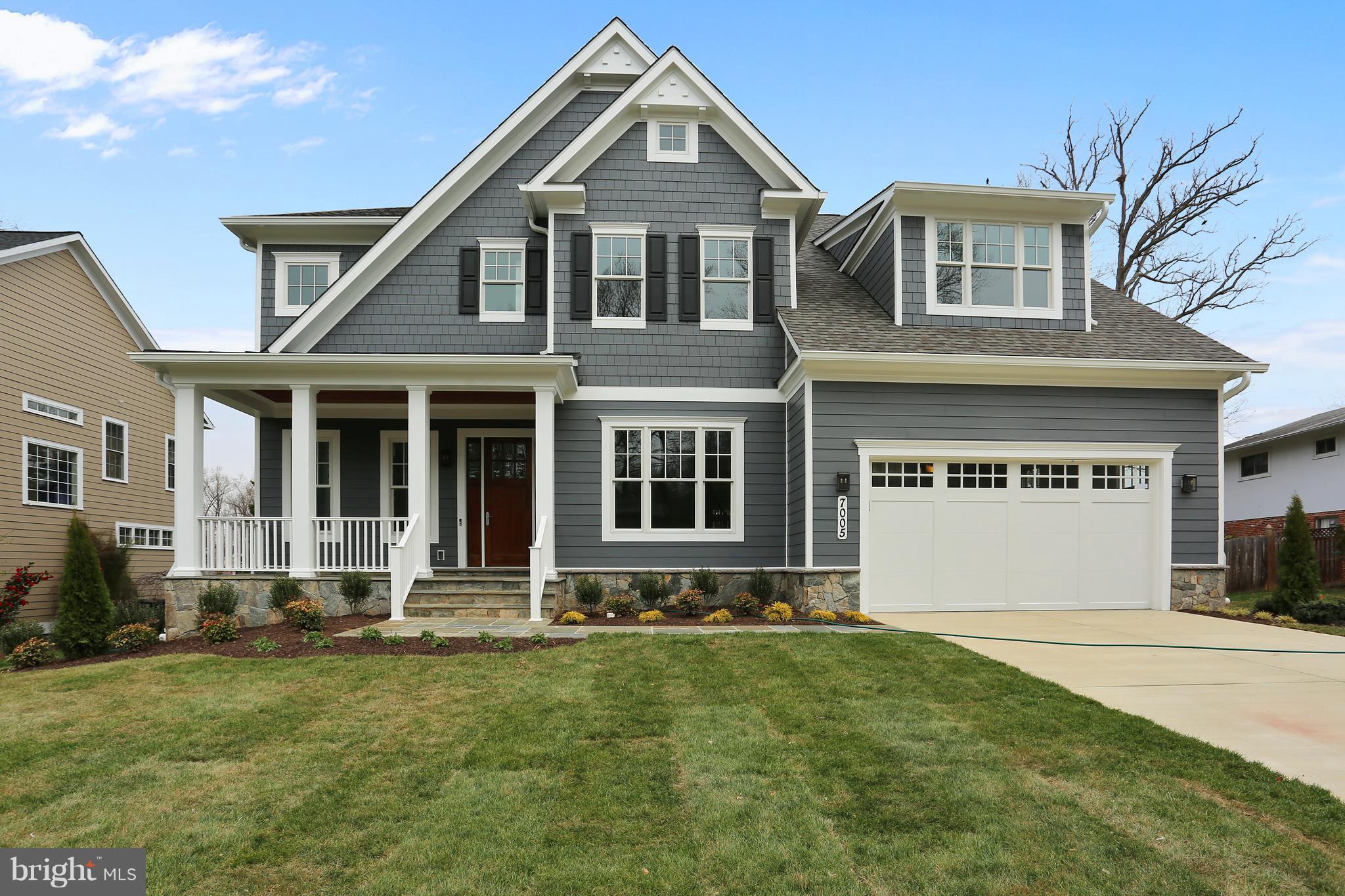 Spacious Arts & Crafts Colonial masterpiece, built by award-winning builder, Mid-Atlantic Custom Builders. Three fin levels, 5BR, 6BA, chefs kitchen, butlers pantry, mud rm, family rm, 2-car garage, lrg rear deck, owners suite with his & hers WIC, spa BA. 2nd flr hw/study area, laundry rm, finished lwr lvl incl 5th BR, FB, rec rm, media rm, exercise rm. Part of the Whitman HS Cluster.