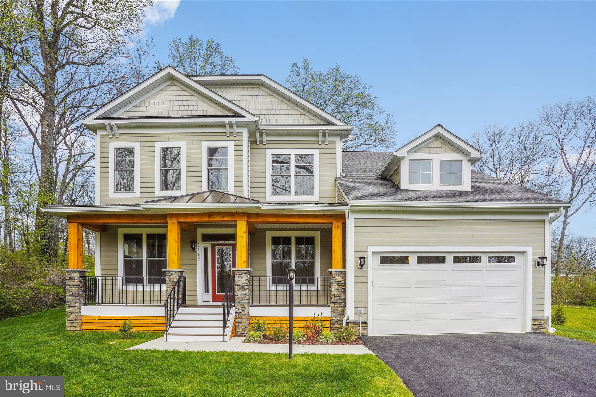 PRICED JUST REDUCED BY $50,000 TO SELL!  Away from the crowds in this sought-after neighborhood in Falls Church and very close to the Congressional private school! Brand new custom home ON 1/2 ACRE by a  builder that is renowned in the local area and it comes with a builder warranty.  The exterior is finished with cement siding and the fully covered porch has trex flooring with stone and cedar pillars. This carefree and relaxed lifestyle can be yours in this beautifully designed THREE FINISHED LEVELS spacious home.   Watch nature just outside your windows looking over the large landscaped and tiered garden with mature bushes and trees for privacy and entertaining.   There are 6 bedrooms and 5.5 bathrooms including the large in-law suite with a double sink vanity and separate shower.  The Chef's kitchen with stainless steel appliances overlooks the breakfast area and the family room.  Just off the side of the breakfast rm/kitchen is the bright morning room.  The main level is finished with hardwood floors including the mud room off the garage.  Wonderful walk-in pantry located in the mud room for convenience.   A first-floor study is located just off the foyer and in the front of the home. 
 Hardwood stairs take you up to the upper level where you walk into the expansive main bedroom through double doors.  Off the main bedroom is a sitting room or make it a private office, and then the double-sized walk-in closet will have you gasping at the size.  The luxury main bathroom has a very large shower enclosed with frameless shower doors.  Included in the bathroom is a standalone bathtub. The secondary bedrooms, some of which share a jack-and-jill bathroom, and a private suite with its own bathroom.  The laundry room is conveniently located on the upper level at the end of the hardwood floor hallway.  The basement is fully finished with a large rec. room, bedroom, and bathroom, and there is an 8' areaway that brings in lots of light.   Plenty of storage space.  This dream home has harmony with nature and a welcome escape from the city blues.  Must See! It is a beautiful home on a fabulous large lot!  Open House on Sunday, October 15th 12 noon till 1:30 p.m.