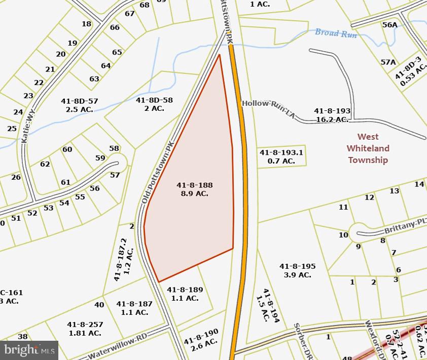Unique opportunity to purchase a seven lot subdivision in West Whiteland Township, Chester County. Seven wooded lots varying in size from 1/2 acre to over an acre. All approvals and permits in place. Subdivision and landscaping plans available upon request. Ideally located: Just a ten minute drive to the Borough of West Chester, five minute drive to Main Street at Exton. Served by highly sought after West Chester Area Schools. Public water and sewer.