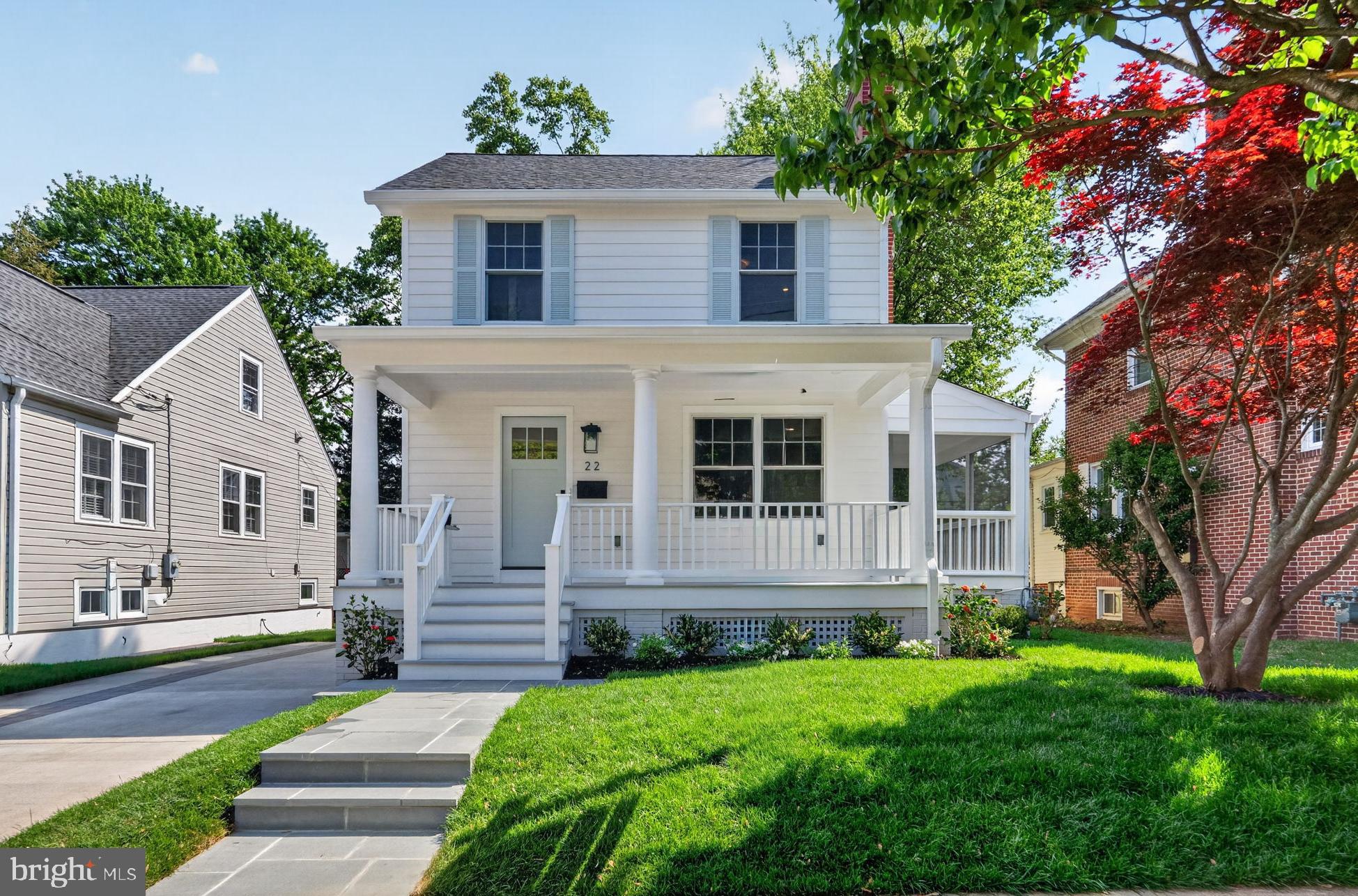 Rebuilt from the ground up and thoughtfully reimagined in the heart of sought-after Rosemont, this exceptional residence offers the rare combination of historic charm and essentially all-new construction. Designed by renowned architect Steve Kulinski and custom-built by Constructive, one of Alexandria’s premier builders, the home retains only a portion of the original front structure—while everything else has been newly constructed or completely replaced. All major systems and finishes are brand new, including drywall, flooring, HVAC systems, electrical, and plumbing.  *Offering 5 bedrooms, 3.5 baths, and 3,524 square feet, the home blends timeless craftsmanship with refined modern design. The open and inviting main level is anchored by a sophisticated kitchen featuring a large center island with breakfast bar, an oversized walk-in pantry, and seamless flow into the family room. This level also includes a dedicated office with a fireplace, an elegant and light-filled dining room, a powder room, a functional mudroom, and a charming screened-in porch—perfect for everyday living and entertaining. *The upper level features four well-proportioned bedrooms, including a serene primary suite with a spa-inspired ensuite bath, walk-in closet, and convenient bedroom-level laundry. Three additional bedrooms share a beautifully appointed hall bath. A walk-up attic provides flexible space for a playroom, office, or fitness area. *The finished lower level, accessible via two staircases, offers a spacious recreation room, ample storage, a fifth bedroom, and a full bath—ideal for guests, an au pair, or extended family. *Additional highlights include rare off-street parking and an unbeatable location within walking distance to the Metro and Amtrak, Old Town, Del Ray, Grape + Bean (also known as Rosemont Cellars), neighborhood parks, and more. A truly exceptional opportunity to own a home that combines the character of the original structure with the quality, systems, and lifestyle of new construction. *FLOOR PLANS IN DOCS SECTION.
