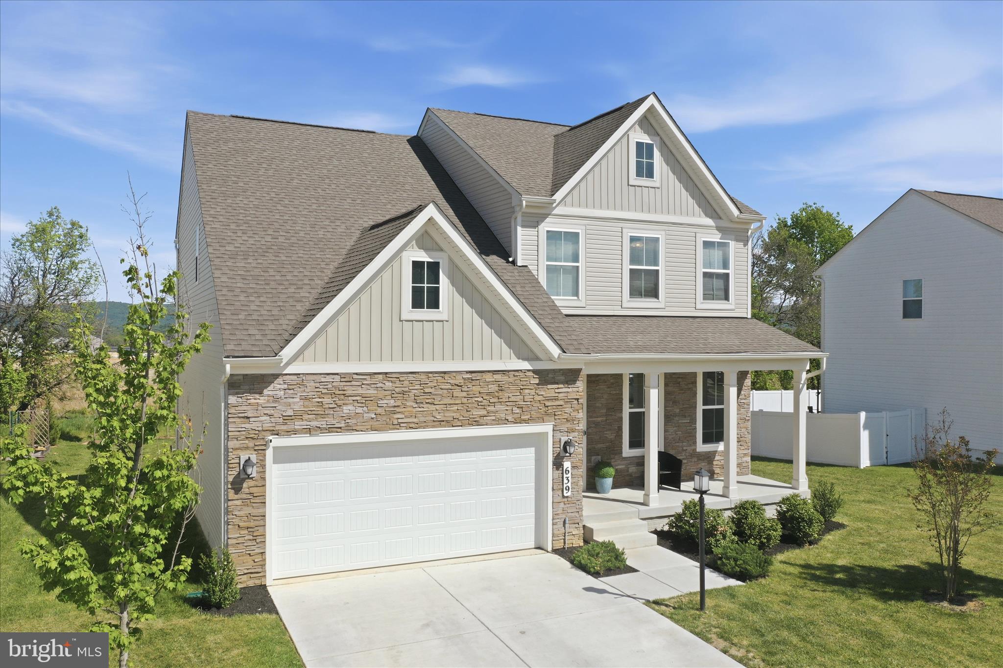 LOW NE W PRICE! DON'T WAIT!!!  Popular and sophisticated Norborne Glebe home available - only 3 years old! This 5 bedroom 3 1/2 bath Plymouth model is laid out perfectly for your living leisure. The first floor consists of LVP flooring on the main level for a seamless and well finished look. The color scheme throughout the main floor is perfect. Kitchen cabinets, countertops, backsplash and floor offers a relaxing atmosphere in which to wind down after a long day.  Upstairs are four spacious bedrooms including the Primary with an en-suite bath and large walk-in closet. The laundry is on the upper level. The finished basement offers a second family room, the 5th bedroom and the third full bathroom. There's a walkout to the back yard from the basement. The impressive deck offers a full view of the back yard with nearby mountains as the backdrop. Conveniently located, minutes to Loudoun County, Harpers Ferry and the entire DC area. Amenities include a community pool, tot-lot, pickleball, basketball and tennis courts too. This is a must see!