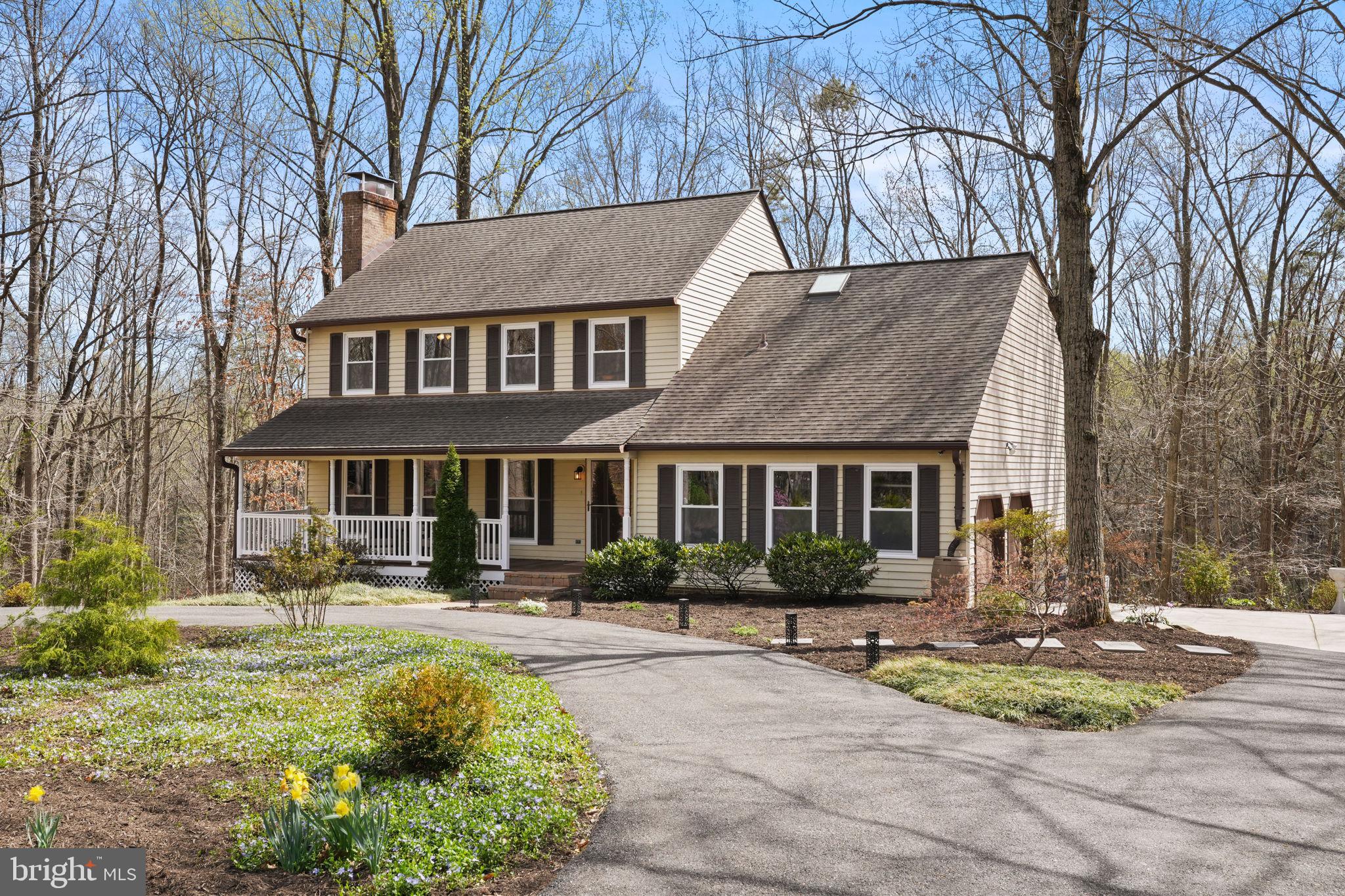 Beautiful home on more than 3 peaceful, tree-lined acres! Step onto the idyllic front porch, the perfect spot to savor your morning coffee and the beauty of the nature that surrounds you. Gleaming hardwood floors greet you at the front entrance and lead you into the living room, where you’ll enjoy getting cozy by the brick fireplace. It opens directly into the light-filled dining room, featuring a stunning bay window and elegant crown and picture frame molding. The spacious eat-in kitchen boasts an abundance of wooden cabinets with a two-tone island, sleek granite countertops, and stainless steel appliances. Enjoy casual meals in the breakfast nook, surrounded by a wide picture window flooding the space with natural light. Opening into the family room, the home is great for entertaining and hosting large family gatherings. Upstairs, the primary bedroom suite boasts a dramatic vaulted ceiling and massive walk-in closet, plus your own  private balcony! The handsome en suite bathroom features a wide vanity, soothing soaking tub, and step-in shower with built-in seat. Three additional bedrooms all include large closets and plush carpeting, with shared access to the second full bath in the hall. Bedroom level laundry is provided for the height of convenience! On the lower level of the home, the expansive recreation room offers a huge additional living space with wood floors and recessed lighting. With the built-in bar, this will be a great space for watching the big game and hanging out with friends. Walk outside to play or relax in your large backyard and patio, surrounded by mature trees for peace and privacy. Stairs connect to the expansive deck off of the main floor, making this outdoor space ideal for backyard bbqs! On the front of the home, the 2-car garage and long circular driveway provide you with plenty of space for storage and parking. In addition to the beautiful lush scenery, the community of Bretton Woods offers tennis courts, a picnic pavilion, and playground. Situated conveniently between Downtown Baltimore and Washington D.C., you’ll be just minutes to Giant, Wegmans,  Arundel Mills, Waugh Chapel Towne Centre, Merriweather Post Pavilion, Maryland Live!, Historic Annapolis, Fort Meade, and  BWI Airport. 
Quick access to Patuxent Freeway, Crain Highway, Governor Ritchie Highway, I-97, and the B-W Parkway. Schedule a private tour of your beautiful new home today! Seller requests all offers by 4/5 @7pm.
