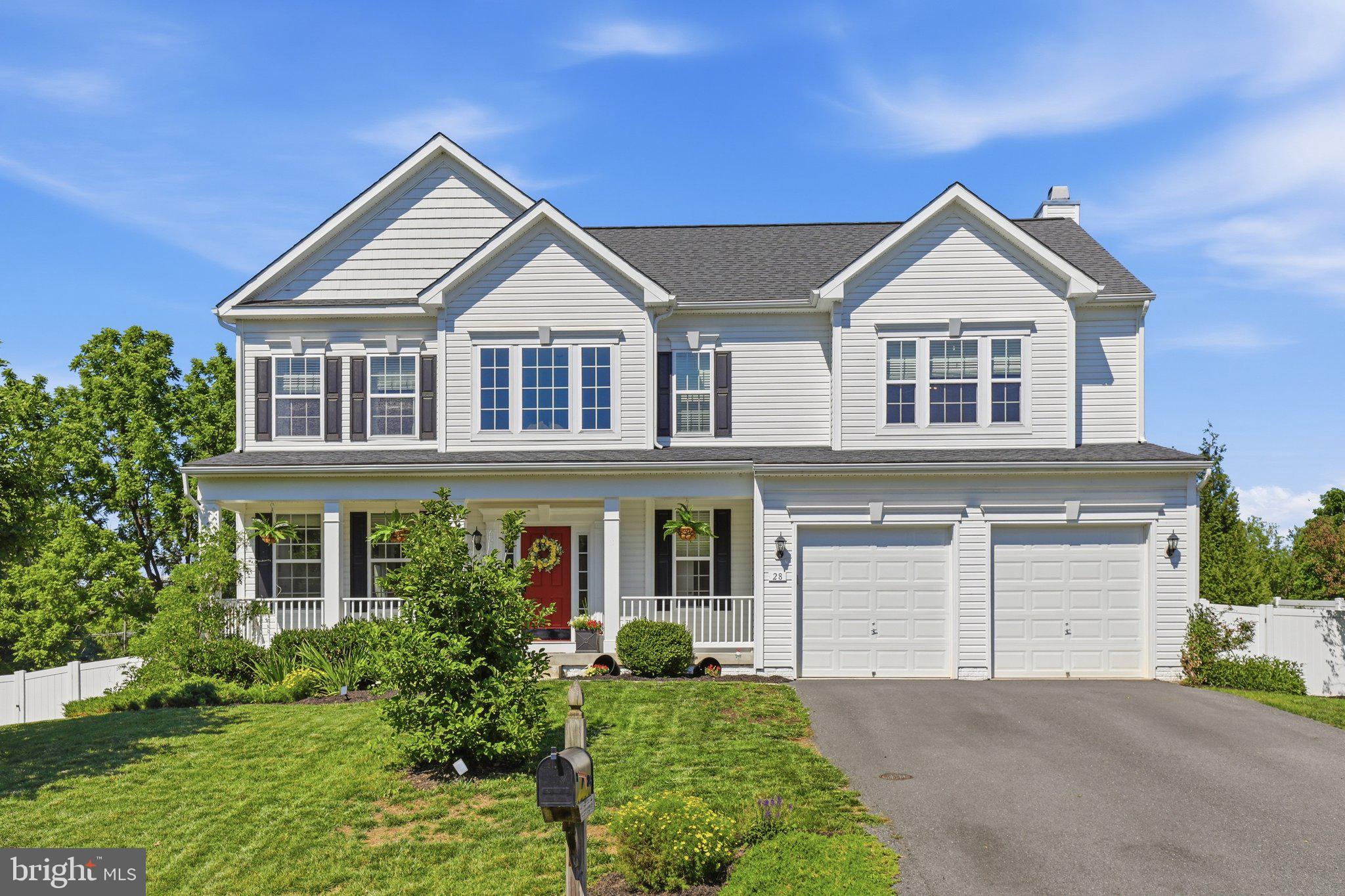 NO CITY TAXES, over 3,800 finished square feet, a fully finished basement, and a cul-de-sac location on more than half an acre—28 Stone River Court offers the space and flexibility that are increasingly difficult to find in today's market.

Situated on a cul-de-sac in Harpers Ferry's desirable Sheridan community, this beautifully maintained home combines thoughtful upgrades, generous living spaces, and exceptional outdoor amenities. The main level features hardwood floors, elegant crown molding, a private library/home office with custom built-in shelving, and a spacious bump-out that fills the home with natural light. The well-appointed kitchen offers abundant cabinetry, double wall ovens, and plenty of room for gathering and entertaining.

Upstairs, you'll find four generously sized bedrooms, two full bathrooms, ample closet space, and a spacious primary suite designed for comfort and relaxation.

The fully finished lower level provides exceptional flexibility with a large recreation room and an additional guest room, creating the perfect space for visitors, hobbies, a home gym, or media room.

Recent improvements include a newer dual-zone HVAC system (approximately four years old), a new water heater, new dishwasher, and water softener, allowing you to move in with confidence.

Step outside and enjoy your own backyard retreat. The composite deck overlooks the spacious vinyl privacy-fenced backyard, while the stone patio and firepit provide the perfect setting for outdoor dining, entertaining, and enjoying the seasons. Raised planter beds and established landscaping create an ideal space for gardening enthusiasts and add character to the outdoor living area. The fully fenced rear yard offers additional functionality for pets, play, gardening, and outdoor activities. Located on a cul-de-sac, the property benefits from limited neighborhood traffic and a desirable setting within the community.

Built in 2016 and thoughtfully maintained throughout, this home offers the space, features, and location today's buyers are searching for, all while remaining conveniently located near historic Harpers Ferry, commuter routes, shopping, dining, and outdoor recreation.

Highlights:
• NO CITY TAXES
• Over 3,800 Finished Sq. Ft.
• 4 Bedrooms
• 2 Full Baths, 1 Half Bath
• Fully Finished Basement
• Private Library/Home Office with Custom Built-Ins
• Hardwood Floors
• Crown Molding
• Double Wall Ovens
• Dual-Zone HVAC
• New Water Heater
• New Dishwasher
• Water Softener
• Oversized 2-Car Garage
• Composite Deck
• Vinyl Privacy-Fenced Backyard
• Raised Garden Planters/Flower Beds
• Stone Patio with Firepit
• Cul-de-Sac Location
• 0.53-Acre Lot
• Built in 2016

This is the one buyers have been waiting for! Schedule your showing Today!