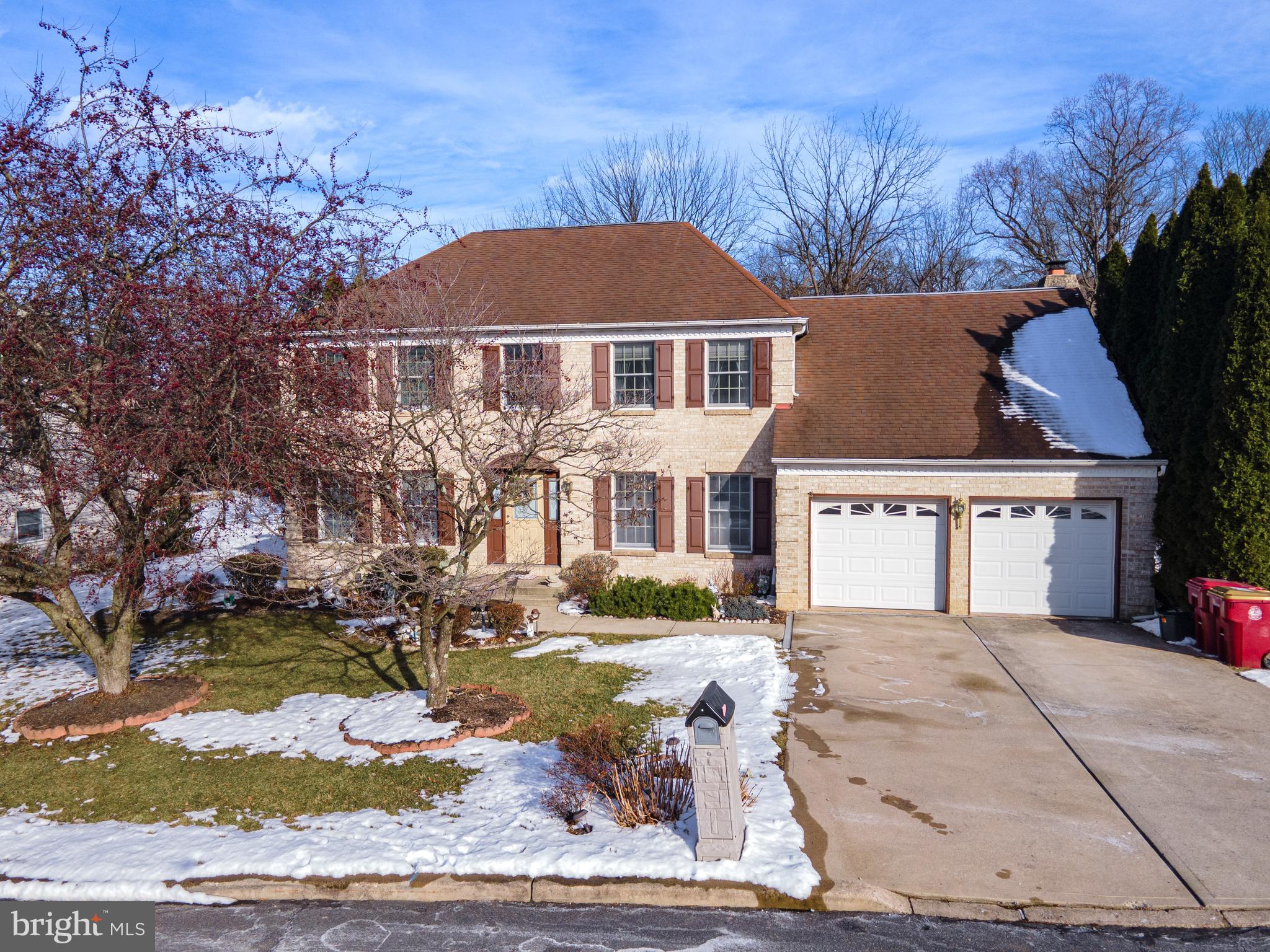 This meticulously maintained full brick-front Colonial offers 4 beds & 2.5 baths, blending classic charm w/modern convenience. Step into the 2-story foyer adorned w/tile flrs. The den/study is ideal for a home office, feat track lts & parquet flrs. The formal LR & DR exude elegance w/parquet flrs, baseboard molding & chair rails. The bright spacious kitchen boasts tile flrs, matching black apps, granite counters & backsplash, ctr island w/bfast seating & spotlight, built-in desk area & cozy eating space w/sliding drs leading to the backyard. The inviting FR showcases HW flrs, vaulted ceiling w/skylights, ceiling fan, chair rails & striking brick-front gas fireplace w/mantel & spotlights. A laundry/mud rm w/tile flrs, utility sink & 1/2 bath complete the 1st lvl. Upstairs, the luxurious master ste feat wall-to-wall carpet, ceiling fan, walk-in closet & a spa-like bath w/dual sinks, tiled walk-in shower w/glass dr & a tiled soaking tub. 3 add'l bedrms w/wall-to-wall carpet share a full bath w/dual sinks, granite counters & a tub/shower. The fully finished basement offers abundant space w/wall-to-wall carpet, recessed lts, a rec area & versatile bonus area. 2-car garage w/concrete driveway provides ample parking. The lvl yard is perfect for outdr enjoyment, feat a patio, fenced area, utility shed & a charming gazebo. Close to major hwys US-22, PA-33 & I-78 for easy commute to NY & NJ, Lafayette College, Historic Downtown Easton, Riverview Country Club, shops, restaurants & more!