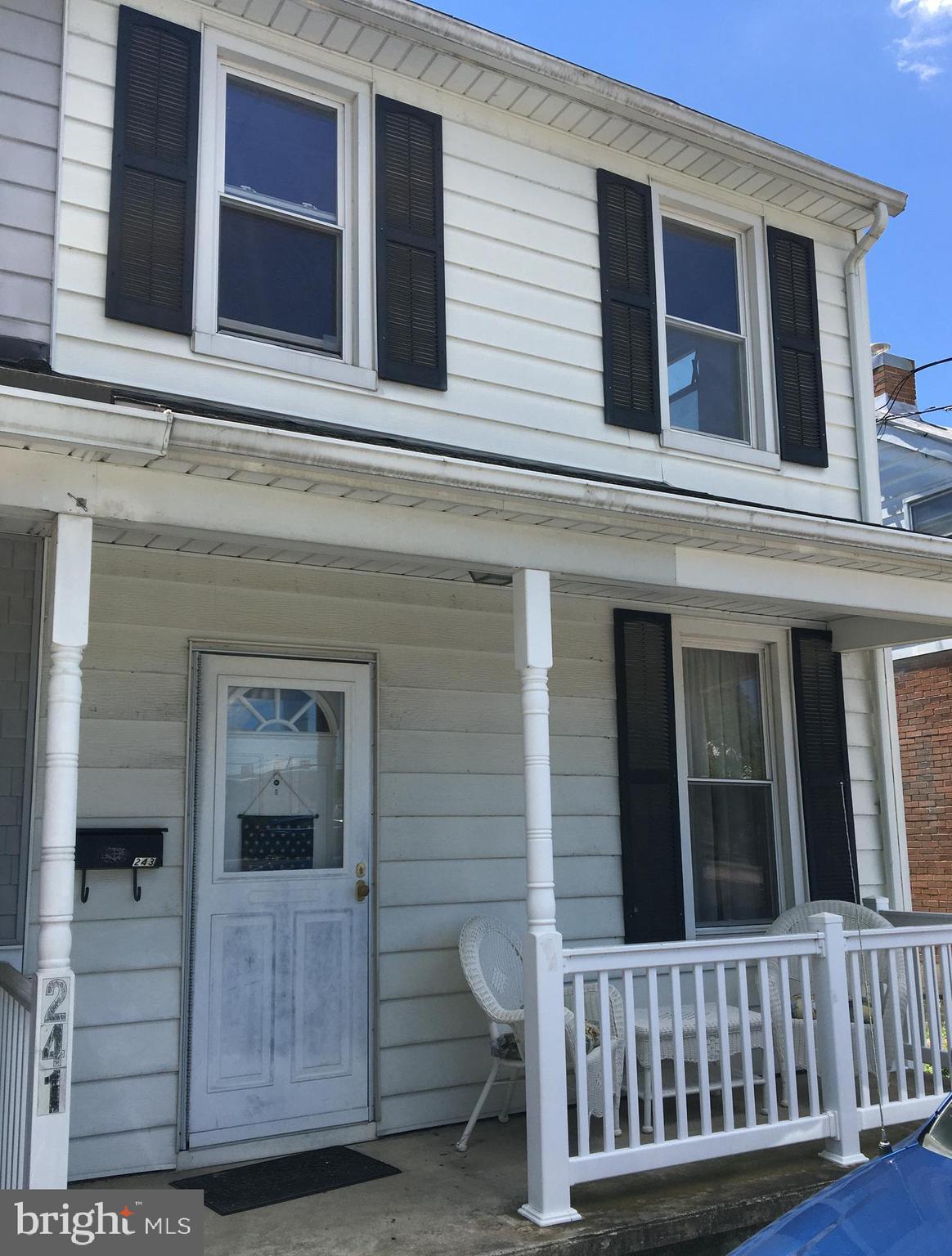Great starter home, move-in ready, in Eastern School District in the heart of Wrightsville Boro.  Within walking distance to elementary school, post office and the river.  Spacious sized rooms with high ceilings and newer replacement windows.  First floor features beautiful Hardwood Floors.  New Water Heater and Expansion Tank.  Front porch railing and posts recently replaced.  All appliances are included for the first time
homeowner.  Second floor middle room is a "walkthrough" bedroom.  It could also be used as an office.