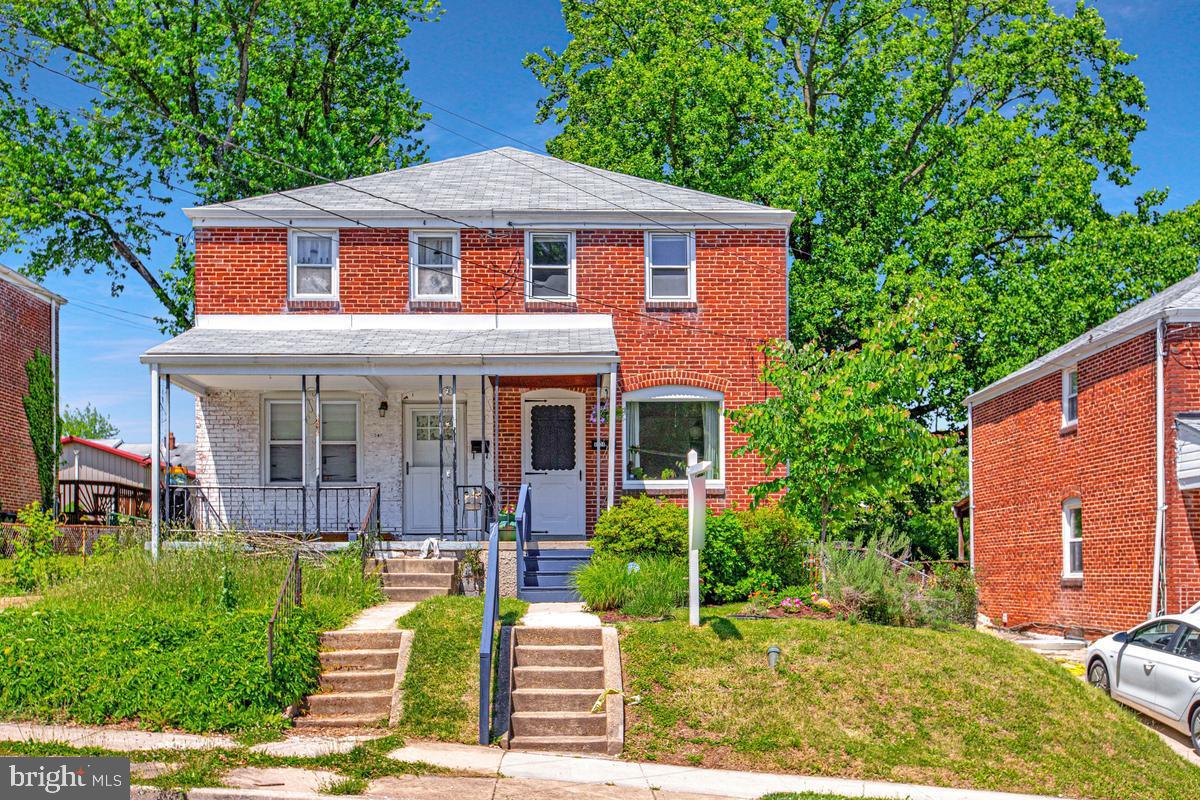 Why rent when you could own this charming 2 bed, 1 bath duplex townhome. Main floor has a large living room with hardwood floors and a picture window allowing lots of natural light. The kitchen has a dining area, pantry, stainless steel appliances, and a walk out to the back yard. On the upper level you will find a large primary bedroom with hardwood floors, as well as a second bedroom with hardwoods, and a full bath. The basement is unfinished, a blank slate ready for your finishing touches.  Appx. roof age is 10 years. HVAC newer (2023). 1 year CINCH home warranty offered by seller.  This home is close to Baltimore City and suburbs including Towson and Owings Mills and major commuter routes. Don't miss out on this great home.