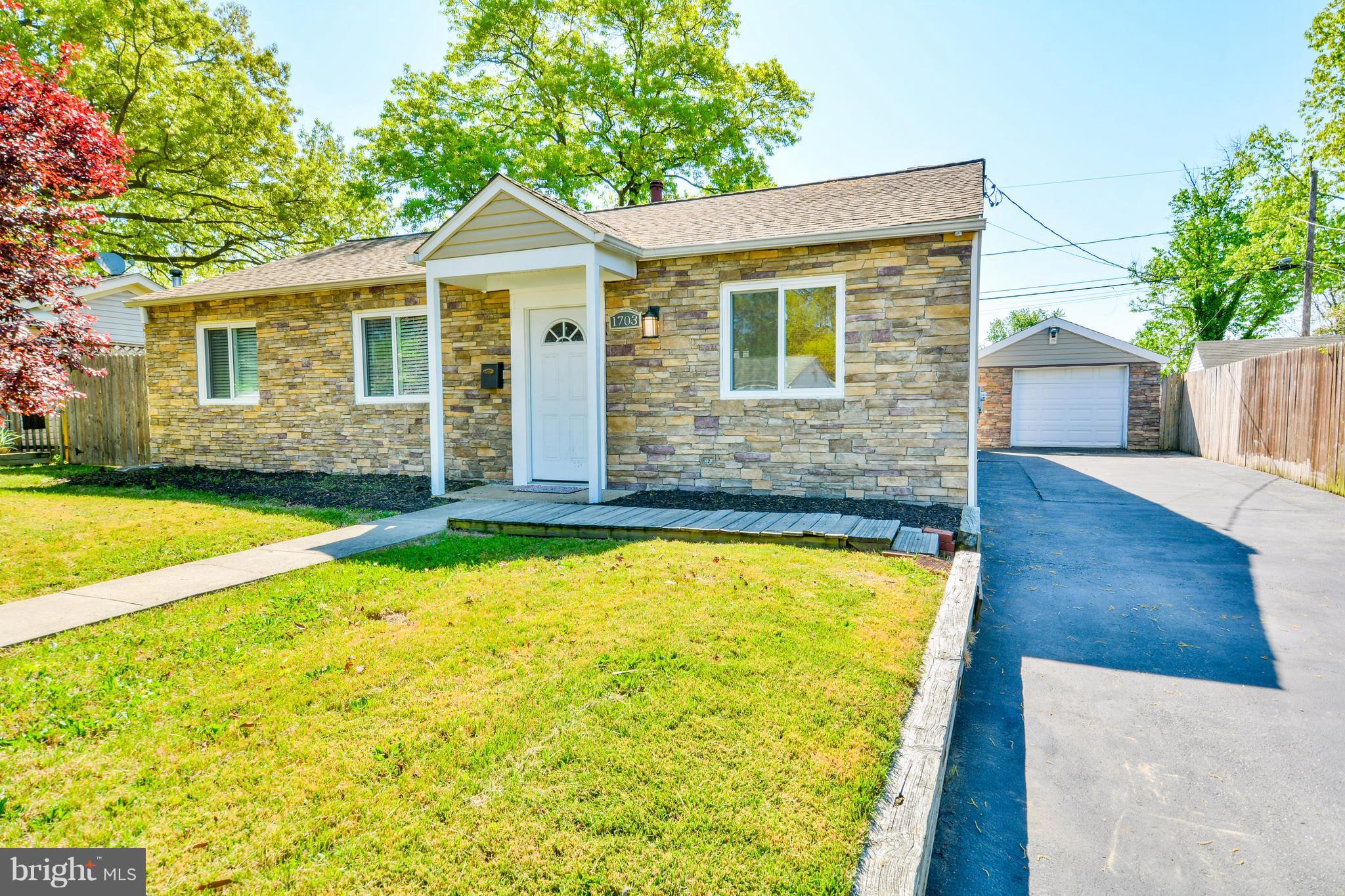 WOW!!  Check out this 3 bedroom, 2 bath Rancher with large addition. Master bedroom with walk in customized closet, vaulted ceiling, sliding glass door to large Patio, LOADS OF EXTRA'S.  New one week old vinyl siding, Granite counter tops in kitchen,Ceramic floors in bathrooms, kitchen & Breakfast Rm, Custom stone front, privacy fence out back, private driveway to Garage. waiting for new owner