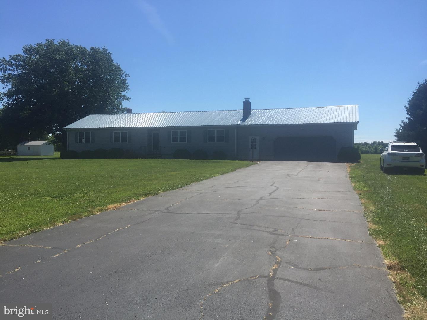 3 Bedroom / 2 Bath Ranch on 2 acres in Caesar Rodney School District.  House has plenty of storage space:  over-sized 32x26 2 car garage, a 12 x 14 storage shed, and full unfinished basement.  Central Air and natural gas baseboard heat.  Washer and Dryer hookups in 8x8 utility room.  NO PETS allowed.  $1975/month twelve month lease.  $40 application fee per occupant over the age of 18.