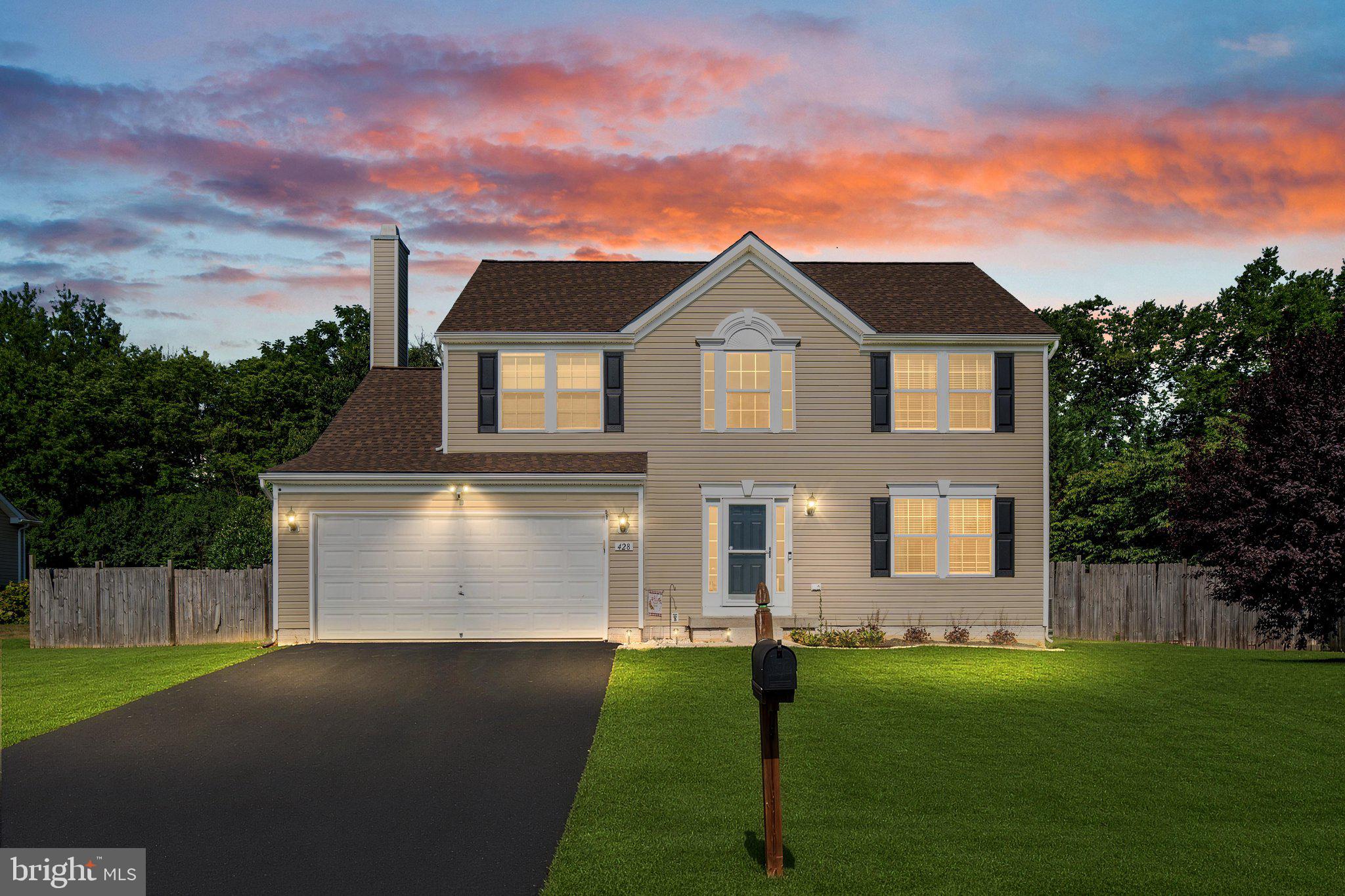 Welcome to 428 Calvert Circle! This beautifully maintained 4-bedroom, 2.5-bath home offers the perfect combination of modern comfort, functional living space, and room to grow. Designed with an inviting semi-open floor plan, this home provides effortless flow between the living, dining, and kitchen areas—ideal for both everyday living and entertaining.

The spacious kitchen serves as the heart of the home, featuring a large center island, abundant cabinetry, and ample counter space for meal preparation, casual dining, and gathering with family and friends. The adjoining living areas create a warm and welcoming atmosphere that is perfect for both relaxing and hosting guests.

Retreat to the impressive primary suite, where vaulted ceilings create an open, airy feel. The spacious suite also features an oversized walk-in closet and a luxurious en-suite bathroom complete with a large soaking tub, private toilet area, and generous vanity space.

Three additional bedrooms provide plenty of space for family, guests, or a home office, while the convenient half bath on the main level adds to the home’s thoughtful layout.

Recent updates make this home truly move-in ready, including brand-new carpet throughout, fresh interior paint in every room, and a spacious 12' x 20' patio that's perfect for relaxing, entertaining, or enjoying outdoor dining. These thoughtful improvements enhance both the home's style and functionality, allowing the next owner to settle in and enjoy without the need for immediate updates.

The framed unfinished basement offers endless possibilities for future expansion. Whether you envision a recreation room, home theater, gym, additional bedrooms, or simply desire extra storage, this space is ready for your personal touch.

Step outside to enjoy the fully fenced backyard, designed for both relaxation and entertainment. The spacious patio is perfect for grilling, outdoor dining, or unwinding after a long day, while the storage shed provides additional room for lawn equipment, tools, and seasonal items.

Parking is never an issue with the attached two-car garage and an oversized driveway that accommodates up to four additional vehicles, making this home ideal for families and entertaining guests.

Offering spacious living areas, desirable amenities, and exceptional potential, this move-in-ready home is one you won’t want to miss. Conveniently located with easy access to shopping, dining, schools, and commuter routes, 428 Calvert Circle is ready to welcome its next owners. Schedule your private showing today!