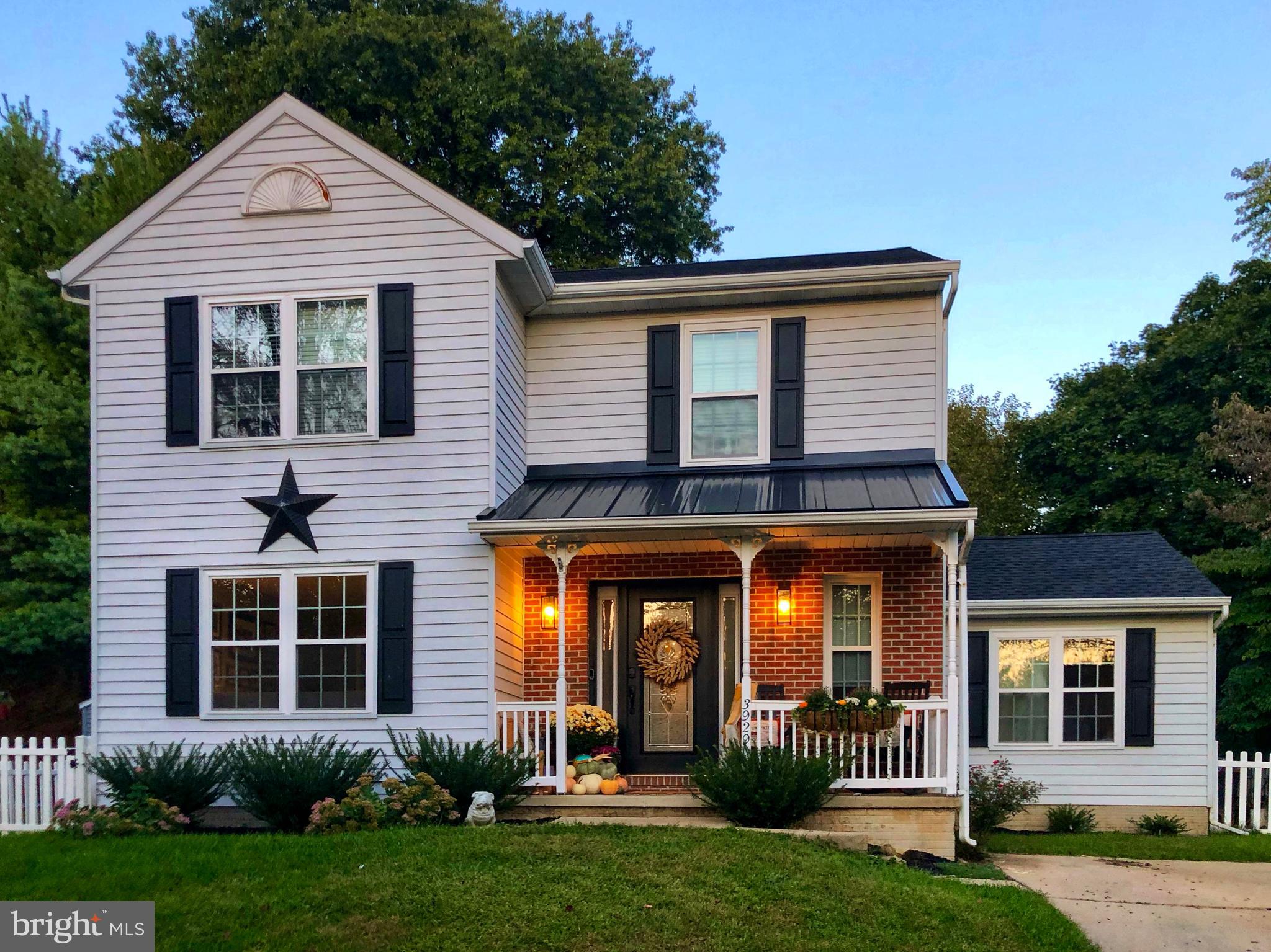 * Agent is related to owner *  Well-maintained and updated 3 bed 2.5 bath home in sought after Brandywine Station. Modern farmhouse inspired and truly one of a kind in the neighborhood. First impressions are everything and this house will wow you from the moment you arrive! Brand new roof with metal awning, new energy efficient double hung windows, brand new front door and sidelights, new shutters, new energy efficient sliding glass door leading out to an updated trex deck and gorgeous landscaping. Come experience this private back yard oasis for yourself. But wait, theres more! The main level offers beautiful dark wood flooring, an open kitchen with stainless steel appliances, a large walk-in pantry, an extra living room off the kitchen, updated light fixtures, an updated powder room, and more! The basement is semi-finished with a room and a walk in closet perfect for a workout room, craft room, or virtual classroom. Energy efficient three years young washer and dryer on the lower level as well. Bring your imagination for the rest of the basement or use it as additional storage. Come fall in love with your new home just in time for the holidays!