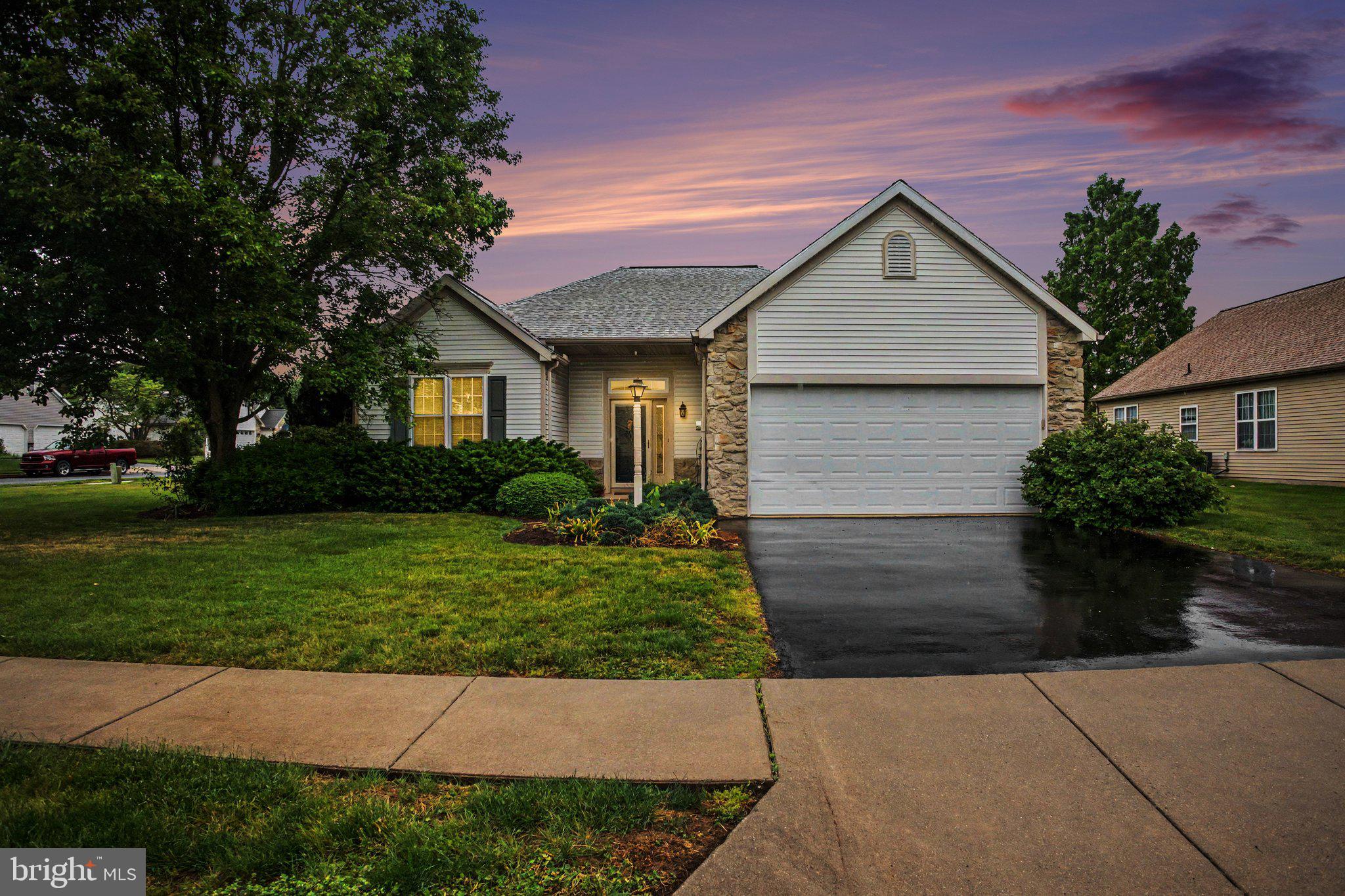 Ready to move and enjoy carefree living in The Orchards in Mount Joy. You will appreciate the amenities this home offers. The kitchen is complete with granite countertops, all the appliances, stainless steel sink, and Bamboo flooring that flows into the dining area. There is a  formal dining room with columns that join the living room area with a gas fireplace and plenty of space. Included is a primary bedroom and bath plus a large closet with tons of shelving in addition to another bedroom and bath. Always a favorite is the den area with plenty of built-ins. You will love the 9' ceilings throughout, the screened in porch, the patio and the landscaping that accent the home. Certainly a must see, schedule your tour today!