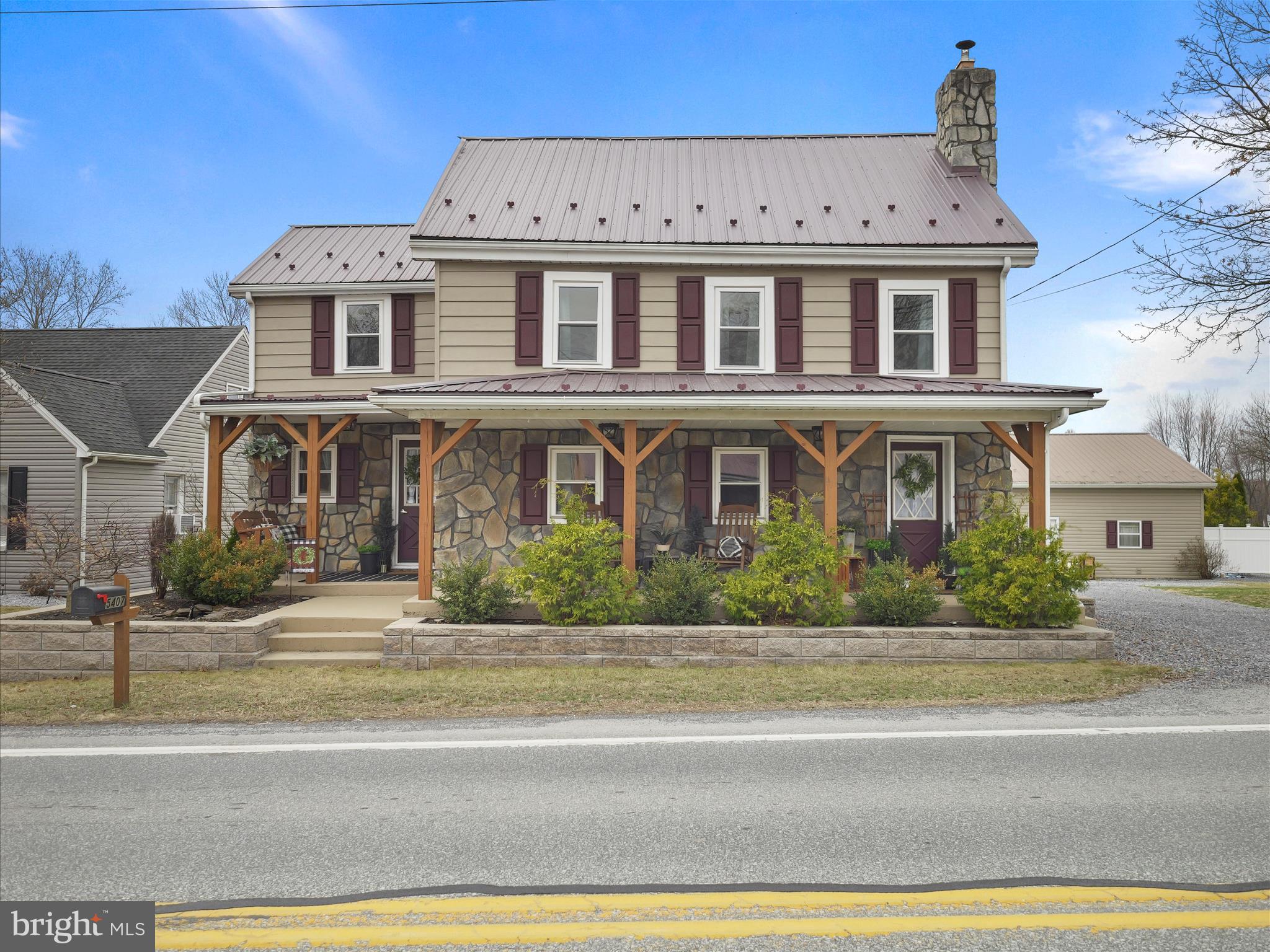 Are you looking for a step back in time with a touch of modern country?? Welcome to 5407 Cumberland Hwy where you are approximately 5 minutes from I-81. You talk about convenience, this is it! Close to groceries, retail, restaurants, and medical. This property has so much to offer! Starting off, all car enthusiasts will notice the 3-car detached garage with a recreational room! The back entrance to the main home offers a wonderful private oasis with pergolas ready for summertime cookouts and entertaining! As you enter the rear of the house you will be welcomed by a tastefully decorated mudroom with a large walk-in pantry and basement entrance that has a wonderful spot for the use of a canning or wine cellar. You will ask yourself if every inch of this home has been renovated! The kitchen is newly remodeled which includes custom cabinetry and adjoins the dining room that offers a very cool light fixture and accent wall. The dining room flows seamlessly into the living room where you take a step back in time with hand honed beams that give a nice touch of charm. The office and laundry room are located on the main floor as well as the one full bath. Upstairs you will love the continued charm that is showcased in the three ample sized bedrooms as well as the bonus space that is ready for your touches in the walk-up attic. The attic could make a great space for a primary suite. This is certainly not a drive-by property. It has been in the family for many, many years and your opportunity is now. Please allow 24-hours for showing notice. Please remove shoes before entering the home. Thank you for touring this charmer.