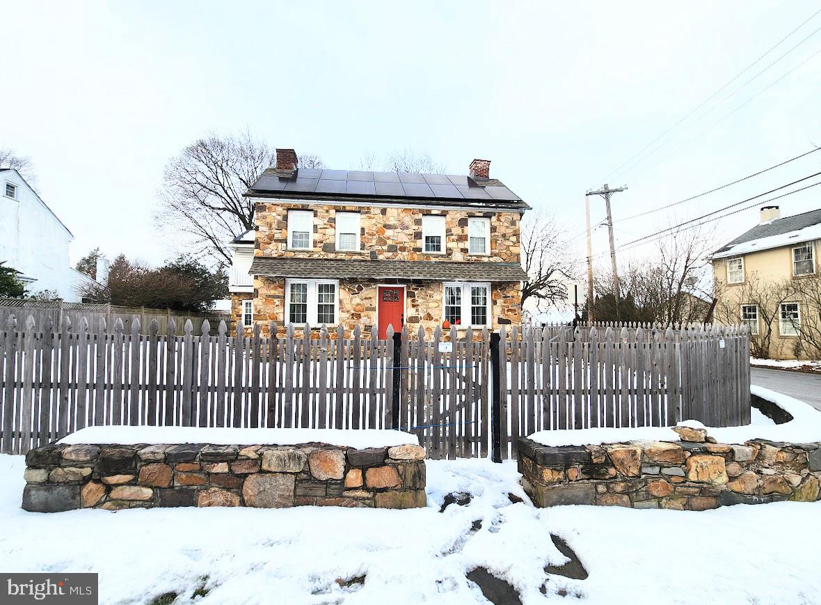 Don't miss your opportunity to check out this stunning home were historic meets new! This home, originally built in 1833, has been updated & expanded on throughout the years to offer all the modern day luxuries with a sprinkle of old historic home charm. The main level of this home hosts a large entry room off of the driveway, offering lots of space for a home office, playroom, or any other bonus room to meet your needs, a laundry room, large updated kitchen, dining room, living room with a large hearth as the focal point of the room, and a sitting room/study with another stunning hearth. The second floor hosts a main bedroom with en-suite, a hall bathroom, two additional bedrooms. Walk up attic with ample storage space. Solar panels to help offset costly electric bills! Located in the award winning West Chester School District. Close to Shopping & Dinning in both West Chester & Exton.