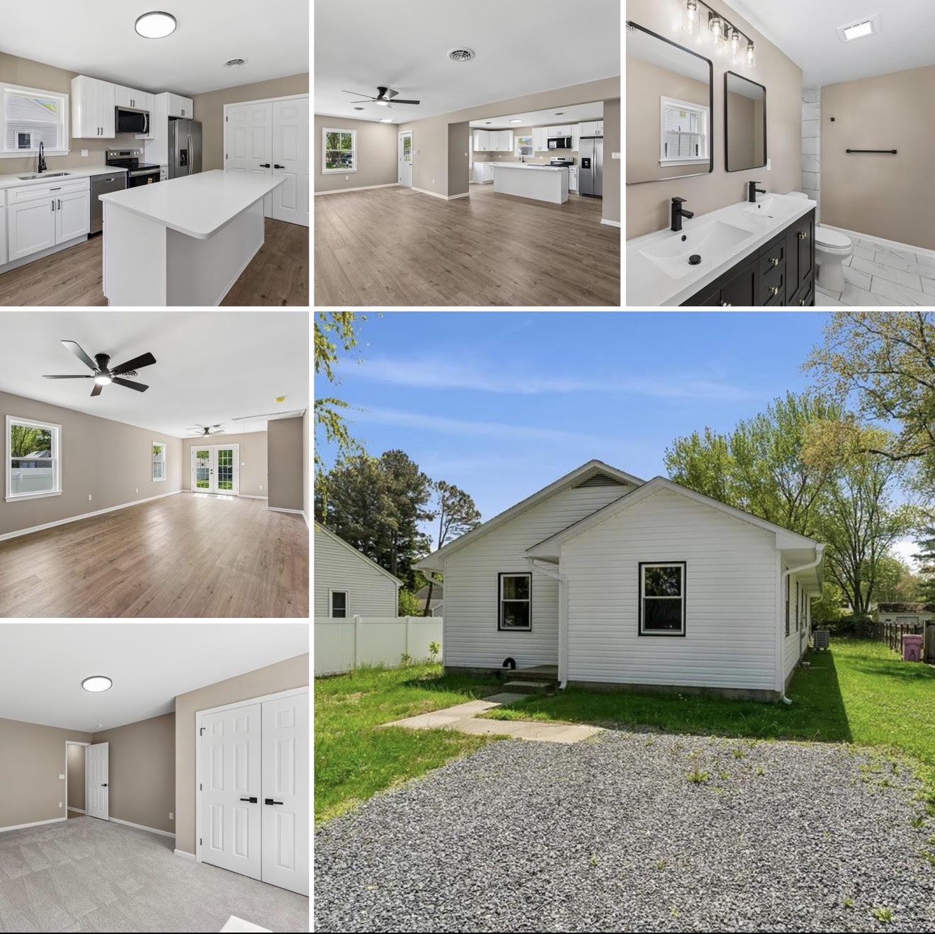 *PRICE IMPROVEMENT!*  Welcome to this beautifully renovated ranch-style home offering 4 bedrooms, 2 full bathrooms, and a spacious open floor plan designed for modern living. Completely remodeled from top to bottom, this move-in ready property combines style, comfort, and functionality in every detail.

The stunning kitchen features sleek quartz countertops, stainless steel appliances, and a large pantry, making it perfect for everyday living and entertaining alike. The open layout flows seamlessly into the main living areas, creating a bright and inviting space for gatherings.

Both full bathrooms have been thoughtfully updated with ceramic tile flooring, spacious showers, and top-of-the-line vanities. The primary suite offers a private retreat with a luxurious dual vanity sink, ceramic tile flooring, and an oversized stand-up shower.

Step outside to enjoy the huge backyard with endless possibilities for entertaining, gardening, play, or simply relaxing outdoors. Conveniently located near the Chesapeake Bay, you’ll have easy access to boat ramps, beaches, parks, and countless recreational opportunities.

This fully remodeled gem is the perfect blend of modern upgrades and coastal lifestyle—don’t miss your chance to call it home!

Schedule your showing before it's too late!