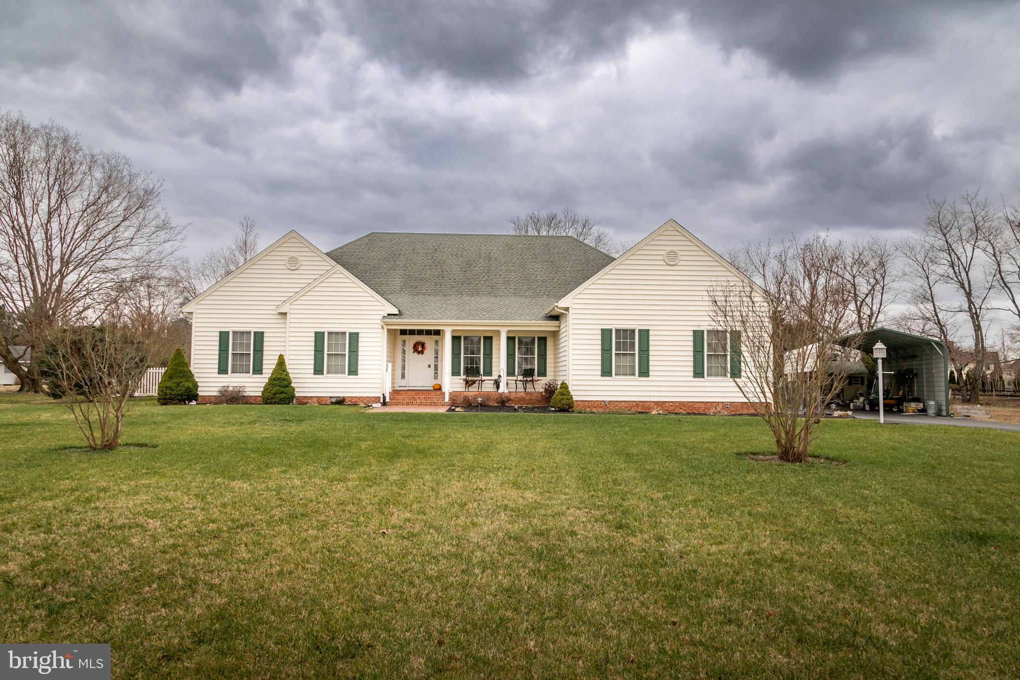 Welcome to 29584 Mill Stream Dr; a beautiful 2,181 sqft home in Salisbury! This 3 bedroom, 2.5 bathroom property offers all of your living space on one level. Centrally located you will find a spacious kitchen with a large breakfast bar that opens up to the informal dining area, and the living room with a cozy gas fireplace! Also off the kitchen is a formal dining room with lovely French doors! On the opposite side of the house you will find the bedrooms, including the large primary bedroom that has an attached bathroom with a double sink vanity and a walk-in closet! A huge bonus of this home is the unfinished walk up attic! Whether you are looking for extra storage space, or to complete and finish the space, that area has loads of potential! Sitting on .70 acres, this well landscaped and manicured property also features a lot on the outside! There is a covered deck with ceiling fans that looks out to the fenced in backyard, a carport and two storage shed and has the added convenience of an attached two car garage! You'll enjoy neighborhood living in Shady Brook Manor Subdivision without an HOA. Additionally, this property has great accessibility to town with just a short drive to restaurants and shopping! Call today to schedule your private showing!