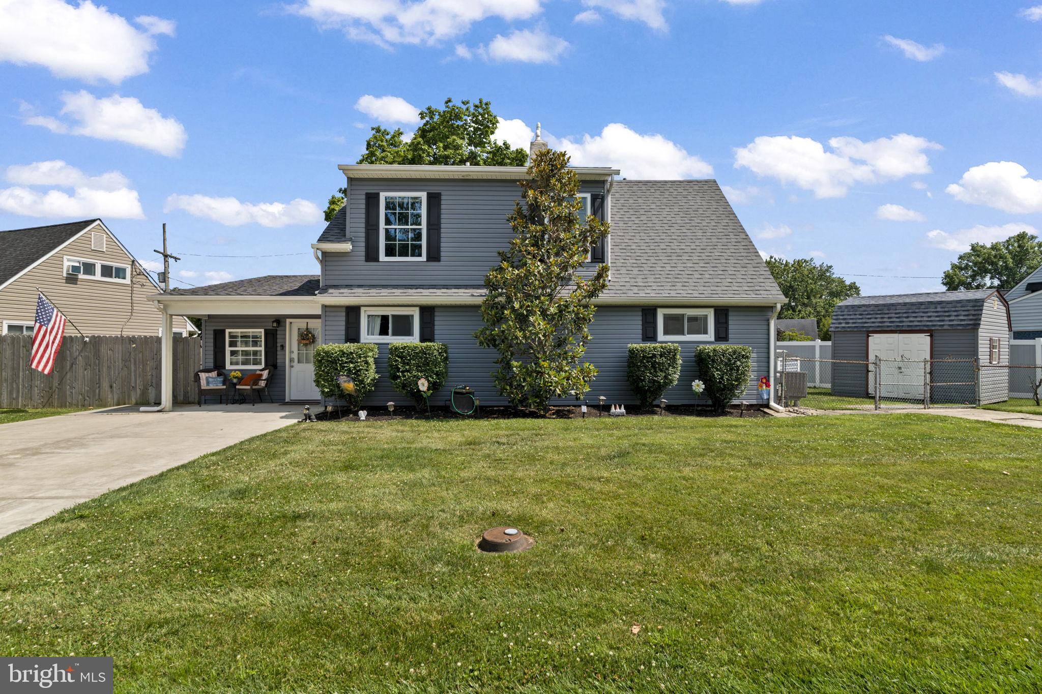 Welcome to 190 NorthPark Drive, This beautifully updated Cape Cod sits in the desirable North Park section of Levittown, inside the highly sought-after Pennsbury School District. This home delivers 4 bedrooms and 2 full baths. A naturally bright living room with recessed lighting, updated flooring, that opens and  flows to a separate formal dining area, a former garage conversion. Updated kitchen with stainless steel appliances and a living area that overlooks the spacious backyard, that is  poised for outside living  and entertaining. The layout offers flexibility. Two bedrooms and a full bath sit upstairs, creating a private retreat, while the remaining two bedrooms and second full bath are on the main level, perfect for guests, a home office, or single-floor living. Every bedroom is generously sized, and the baths have been updated throughout. Step outside to an expansive rear yard, Host those summer time  get togethers, or give the kids and pets room to run.  A detached, multipurpose office shed with electric and dedicated AC offers the perfect private workspace, or family hangout.  Two driveways holding up to six vehicles, an additional storage shed, and recently updated roof and  AC.  New roof in 2024 and central air added in 2019 mean you can move right in without the updated cost of repair or replacement. This location offers a quiet well kept neighborhood minutes from shopping, dining, and parks, with quick access to I-95, Route 1, and the PA Turnpike for an easy commute. Book your showing today. Home being sold in "as is condition" for  a quick sale and close.