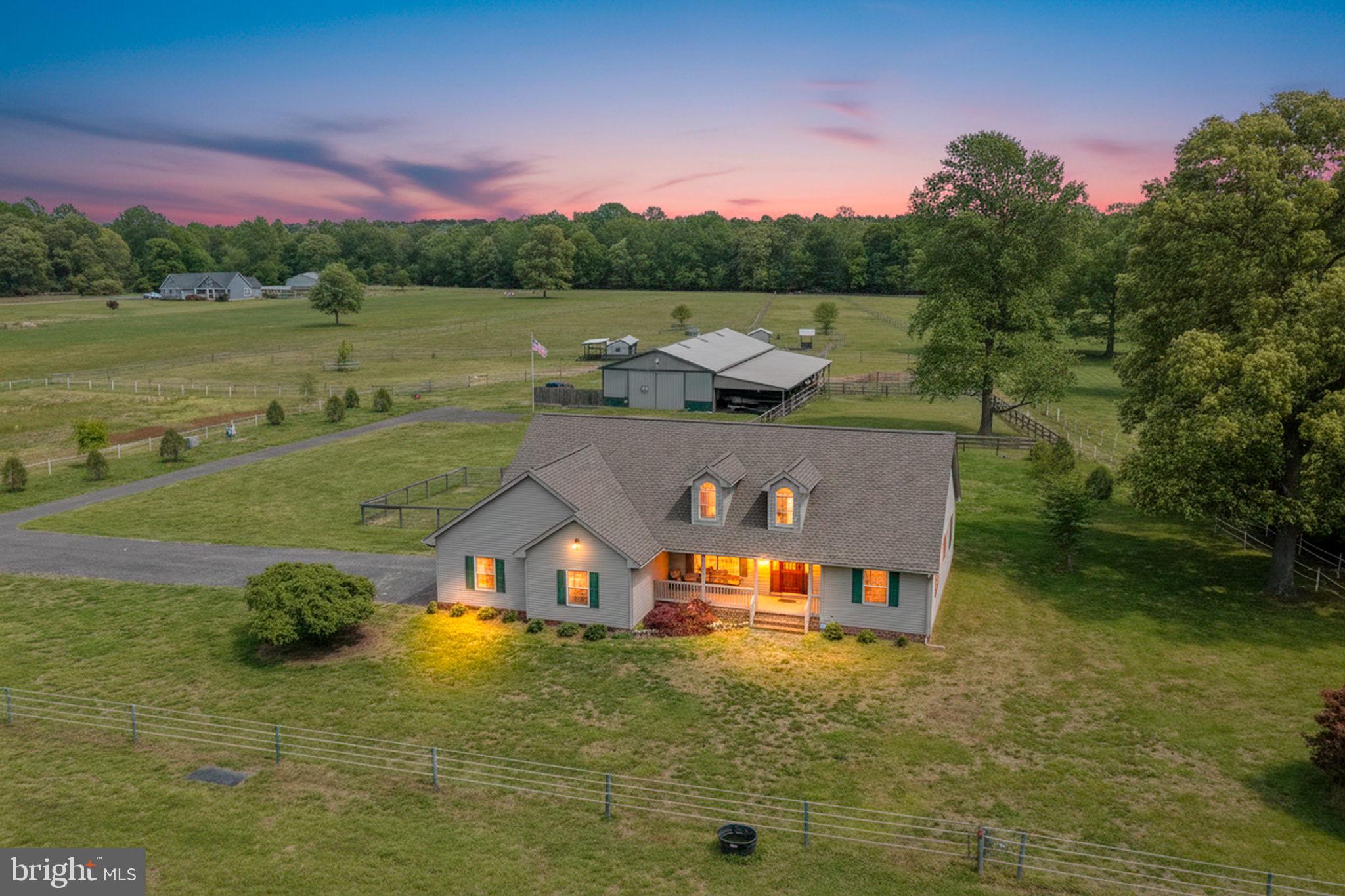 Turnkey Equestrian Estate , 10.9 acres, 80x30 Morton Barn,  Arena, Advanced Paddock System. A rare combination of professional grade infrastructure, thoughtful land design , beautifully maintained landscape with a warm inviting ranch home. This is not a hobby farm. This is a true turnkey horse facility, carefully planned and maintained for efficiency, safety, and horse/human well being. And yet its minutes to downtown Milford, Southern States horse feed and a short drive to Delaware beaches.