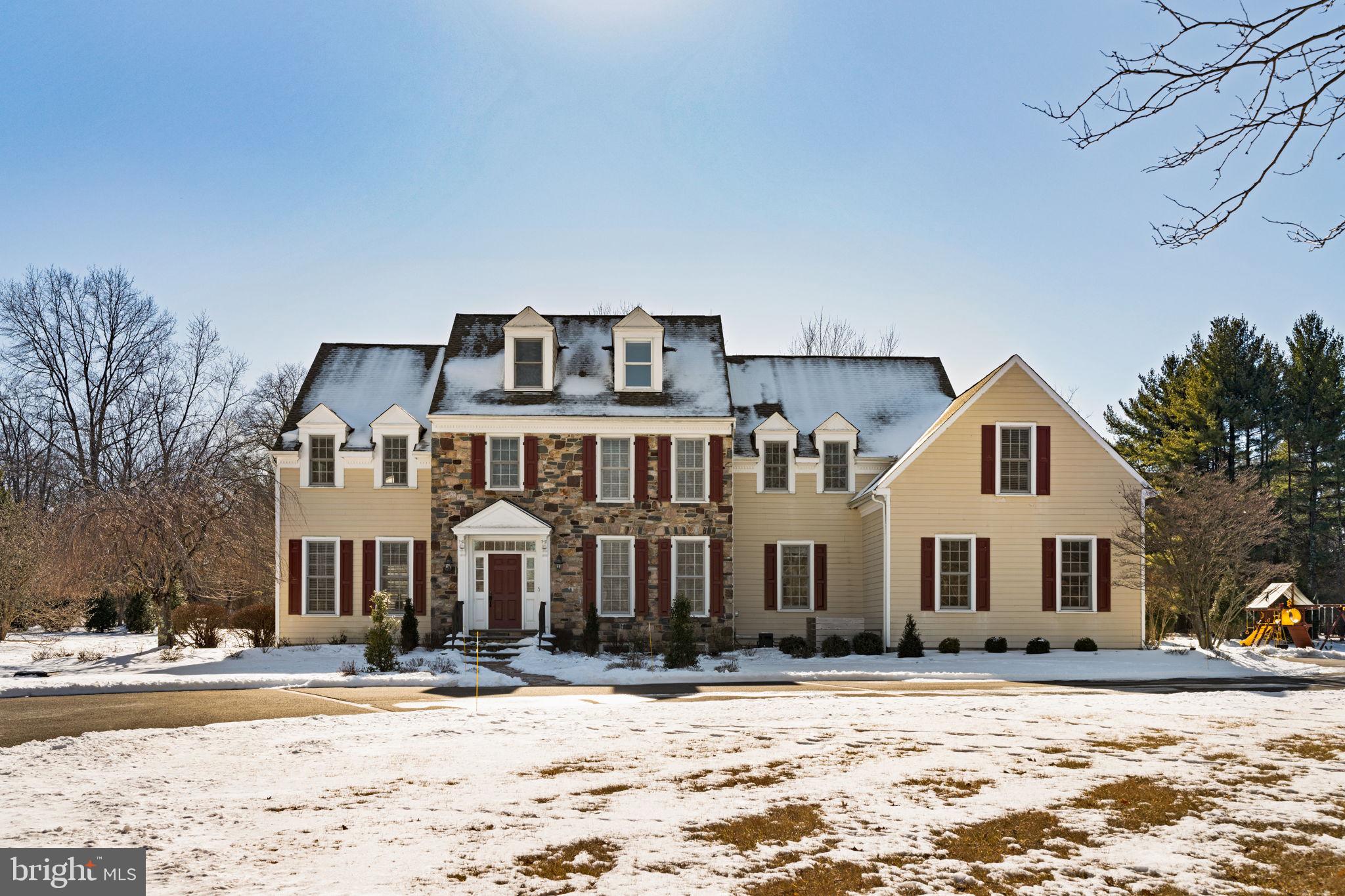 Welcome to your dream home! Nestled on a 1.62 acres  in the highly desirable community of Newtown, PA, this stunning 5-bedroom, 5.5-bath luxury home offers the perfect blend of elegance and comfort. As you approach, you’re greeted by charming curb appeal with manicured landscaping and a stately exterior. Step inside to discover an open floor plan bathed in natural light, with soaring ceilings, hardwood floors, and custom finishes throughout.The kitchen featuring stainless steel appliances, granite countertops, a spacious island, and a breakfast nook that overlooks the serene backyard. A mudroom with ample storage, and walk-in pantry leads to the oversized 3 car garage. Open to the kitchen, the  family room boasts a cozy fireplace, and floor to ceiling windows.  Perfect for gatherings,  the formal living and dining rooms add a touch of sophistication for entertaining.  An updated half bathroom (2021) and home office complete the first floor. Upstairs, the luxurious primary suite offers a private retreat with a spa-like en-suite bathroom, complete with a soaking tub, walk-in shower, and dual vanities. Two additional bedrooms,  two full bathrooms, a laundry room and an additional bedroom/office/playroom complete this level. Tucked away on the third floor, you will find the perfect in-law or guest suite complete with skylights, beautiful country views, and a private bathroom. The finished basement offers endless possibilities with a media room, home gym,  game area, and wet bar.  Step outside to your private oasis, featuring a spacious patio, lush greenery, and plenty of room for outdoor activities or even a future pool. Recent updates include: updated electrical panel and addition of whole house generator; new paint and carpeting throughout; smart technology installed throughout; CAT 6 ethernet wire throughout; reverse osmosis water system. 
Situated in a quiet cul-de-sac with close proximity to top-rated schools, fine dining, shopping, and easy access to Rt. 95,  this home is truly a rare find. Schedule your private tour today!