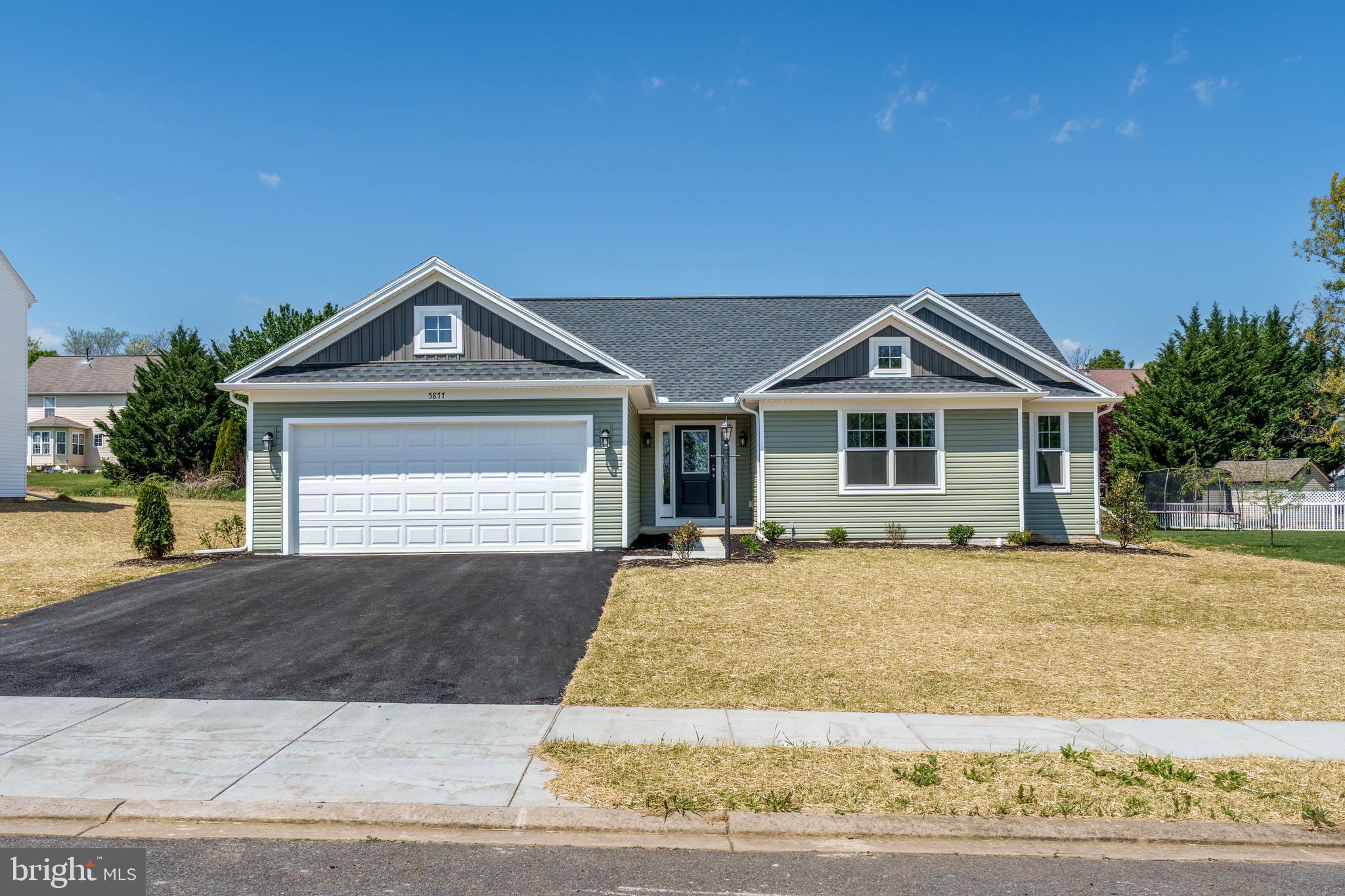 Findlay Park is an established community with a suburban setting, offering convenient access to Hagerstown, MD, state forest, parks, and local amenities. 

The Hampton B plan features a ranch-style design with vinyl siding and board-and-batten accents, along with a 2-car front-entry garage. The kitchen includes upgraded cabinetry, granite countertops, and stainless steel appliances, including an electric range, microwave hood, and dishwasher. LVT flooring runs throughout the main living area and into a large great room. 

The owner’s suite includes a private en suite bath and a large walk-in closet. Three additional bedrooms and one full bathroom complete the home. A basement bath rough-in is also included. 

Contact us for more details on this home.
