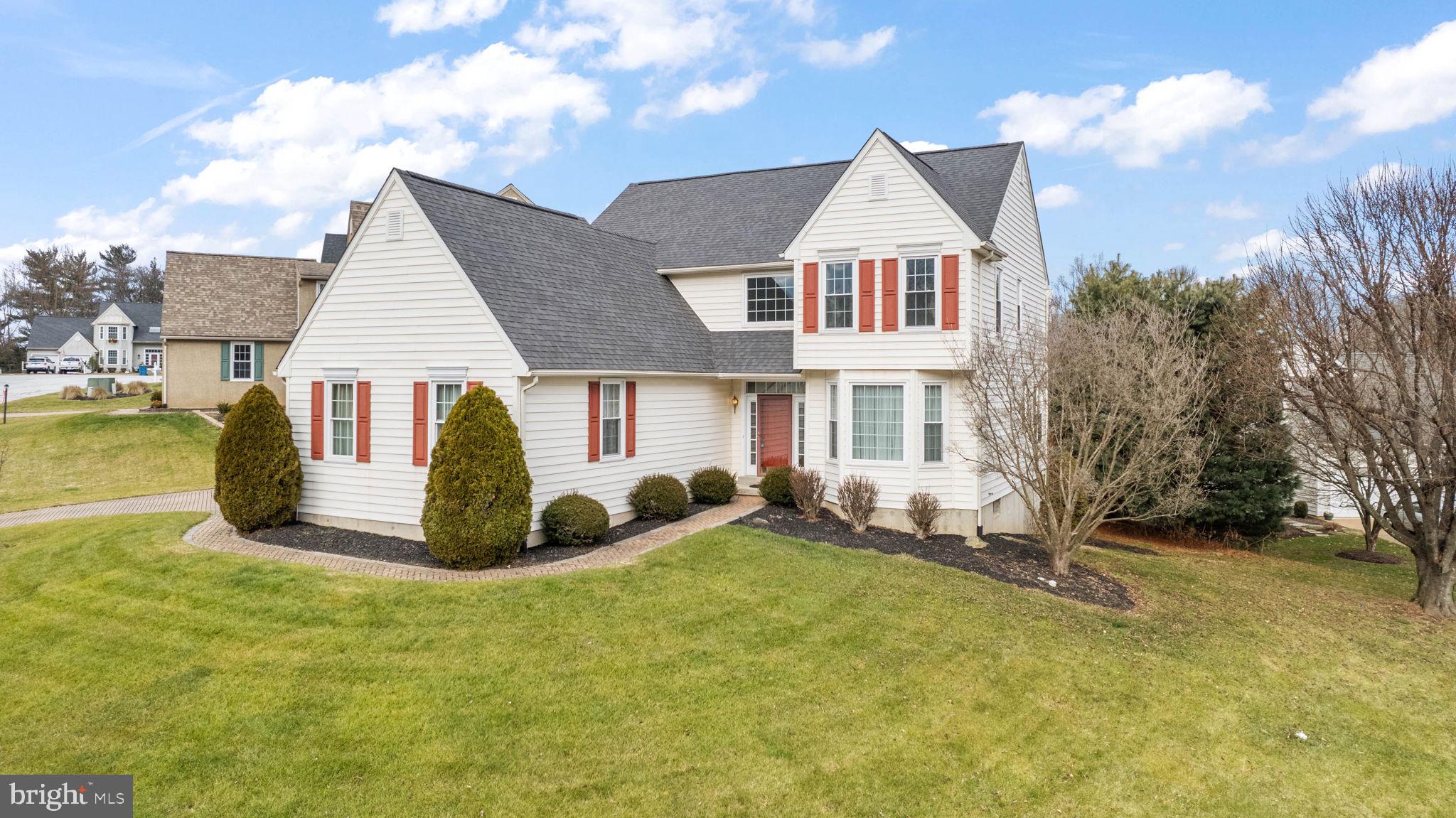 Lovely home with 4 bedrooms, 2.5 bathrooms. Located in the sought-after West Goshen Township, which has been recognized multiple times by Money Magazine's list of most desirable places to live! This home is nestled in a cul-de-sac, on a corner lot with a spacious front and side yard. A paved driveway leads you to a welcoming front door and 2 car garage. Wrap-around 2-tiered deck and plenty of space for entertaining/grilling! When you step inside, you are greeted by a bright 2-story foyer and gleaming hardwood floors. On either side of the entryway, you will find the spacious formal living room and dining room with bay window. completely renovated kitchen with upgraded appliances, ample storage and plenty of counter space. The family room features a vaulted ceiling and large picture windows with a sweeping view of the pine trees. An office, powder room, and mud room/laundry room round out the remainder of the first floor. Upstairs, the main bedroom features a large walk-in closet and a newly renovated spa-like en-suite bathroom with an elegant stand alone tub. There are three additional bedrooms upstairs, with ample closet space and a full bath with tub/shower. Award winning West Chester Area School District and close proximity to the West Chester Golf & Country Club, local parks, and all of the great boutique shopping, state of the art dining and nightlife that downtown West Chester has to offer!