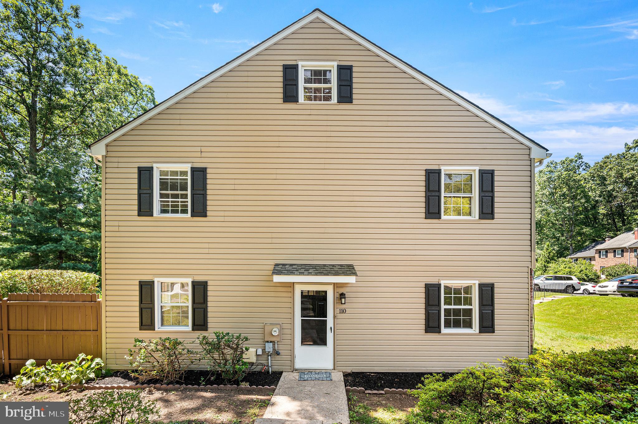 Welcome to 110 Denbigh Terrace located in the desirable Indian King community.  This beautifully maintained end-unit townhome offers approximately 1,500 square feet of comfortable living space with 3 bedrooms, 1.5 bathrooms, plus a versatile bonus room on the third floor that's perfect for a fourth bedroom, home office, or playroom.  Inside, you'll find fresh neutral paint and brand-new carpeting throughout, creating a bright, move-in-ready interior. The kitchen is equipped with stainless steel appliances, granite countertops,  and flows seamlessly into the living and dining areas, making everyday living and entertaining a breeze.  There's plenty of natural light shining through from every angle of this well appointed end unit.   A perfectly placed powder room rounds out the main living space.  Head upstairs and you will be greeted by three spacious bedrooms that include ceiling fans and plenty of closet space.   The full bathroom incudes a double bowl vanity and tub.  A highly desirable second floor laundry rounds out this highly functional level.  Wait, there's more.  Make your way up to the third floor and let your imagination take over....maybe a fourth bedroom, office, or playroom!  Step outside to enjoy the newly stained deck, ideal for relaxing or hosting family and friends.  Additional updates include insulated siding for improved energy efficiency and a roof that is less than 10 years old, providing added peace of mind.  This home also includes two assigned parking spaces conveniently located directly in front of the unit. There's a  community pool and playground, adding to the neighborhood's appeal.  Ideally situated just minutes from downtown West Chester Borough, Exton, and a wide variety of shopping, dining, parks, and major commuter routes, this home offers the perfect combination of comfort, convenience, and value.  West Chester Schools!  Don't miss the opportunity to make this move-in-ready home your own!