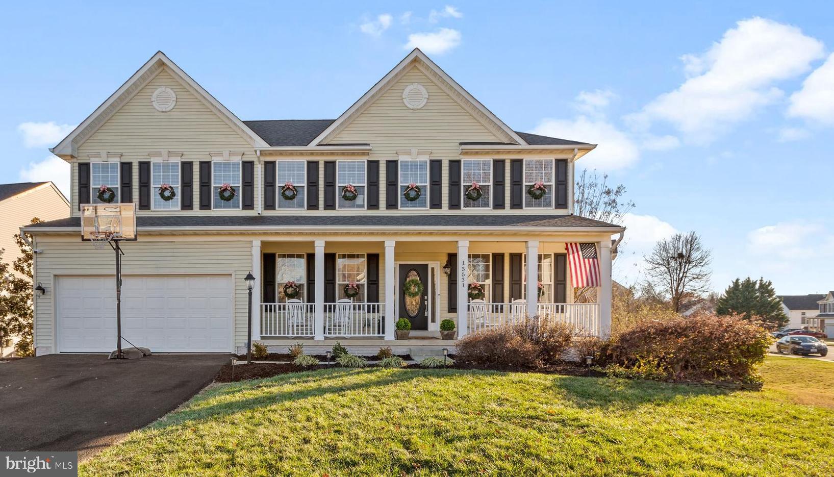 **HIGHEST & BEST, DUE MONDAY 10AM**

Breathtaking Overton II Model – located in the sought-after Kingsbrooke Community. A true gem on a charming corner lot. 
Almost 4000 sq ft, FIVE bedrooms, and FOUR full baths – plenty of room for the whole family. The well-appointed hardwood floors, guide you through the main level. The kitchen is complete with a cozy breakfast nook and a central island that's perfect for gathering around.
The family room has a dramatic two-story space with a floor-to-ceiling masonry gas fireplace, creating a cozy and inviting atmosphere for those chilly nights. On the main level, there's a versatile fifth bedroom or library with a full bath and closet right outside of the room, offering flexibility and convenience.
And if you need a space to work or study, the private office with built-in shelving is a haven for productivity. Organization enthusiasts will appreciate the multi-purpose front room with built-ins – perfect for keeping everything in place.

On the 2nd floor, in the en-suite primary room, Cathedral ceilings, a huge walk-in closet, and an expansive corner soaking tub make this space a true retreat. 3 additional bedrooms with 2 featuring walk-in closets.  Laundry is a breeze on the upper level, adding to the convenience of this thoughtfully designed home.
New carpet, a fresh asphalt driveway, a shiny new refrigerator, a newer washer/dryer duo that's ready to tackle any laundry load as well as a newer water heater.  The HVAC was replaced in 2019, and the roof is just five years young.
The full daylight finished walk-out basement is a hidden treasure. Complete with a full bath w/ jacuzzi tub, a spacious rec room, and ample storage, it's a versatile space for all your needs. Step outside to a large deck, a stamped concrete patio, a handy shed, and a fenced backyard – all on a large wooded lot backing to mature trees.
Walking distance to school and the pool and nestled in the amenity-rich Kingsbrooke community with its clubhouse, pool, tennis courts, and a tot lot. Commuting is a breeze with easy access to major highways, including I-66 and 234.
Close proximity to shopping, restaurants, historic parks, the Manassas Battlefield, and entertainment options like the Promenade at Virginia Gateway Shopping Plaza and Jiffy Lube Live. Plus, with easy access to Washington, DC, and major airports, this home truly offers it all.