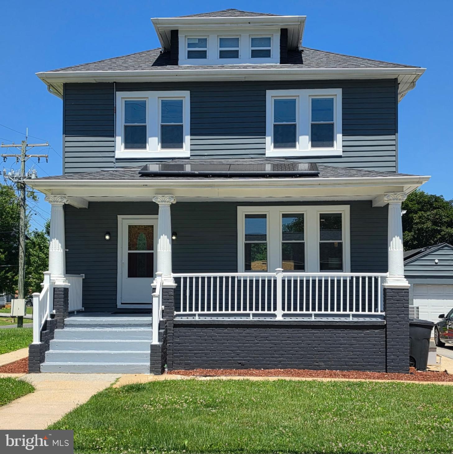 Welcome to 5916 Montgomery Road, a beautifully updated home that combines modern improvements, flexible living space, and timeless charm in the sought-after neighborhood of Catonsville Manor.    From the moment you arrive, the amazing covered front porch creates a warm and inviting first impression—perfect for enjoying your morning coffee or relaxing at the end of the day. Step inside to a bright and welcoming interior featuring fresh paint throughout, recessed lighting, and an open layout designed for today’s lifestyle.    The living room flows seamlessly into the kitchen and dining area, creating an ideal space for both everyday living and entertaining. The kitchen is thoughtfully designed with quartz countertops, stainless appliances, a breakfast bar, and an abundance of cabinetry, offering both style and functionality. Sliding glass doors lead directly to the deck, extending the living space outdoors and making gatherings effortless. Just off the kitchen, a convenient mudroom with a separate outdoor entrance and spacious powder room adds practicality and additional storage opportunities.    Upstairs, you’ll find three generously sized bedrooms, all featuring brand new carpet, recessed lighting, and ceiling fans for comfort and style. The beautifully updated full bathroom is exceptionally spacious, offering modern finishes and plenty of room for everyday living. This level provides a comfortable and functional retreat with thoughtful updates throughout.    The finished lower level expands the home’s versatility with a family room or rec area - ideal for a work-from-home space, workout area or play space, plus a versatile optional 4th bedroom, a full bathroom, and a walk-in closet. There is also a dedicated laundry area on the lower level. Whether used for guests, multigenerational living, a home office, or additional entertaining space, this level offers tremendous flexibility.    Outside, the property continues to impress with an oversized detached garage, deck, and outdoor living areas perfect for relaxing or entertaining. The home is also equipped with a fully paid-off solar panel system installed in 2024!!    Numerous recent improvements provide peace of mind, including a new roof (2023), Pella high-efficiency windows installed throughout the home (2023-2024), attic insulation upgrade (2025), a new water supply line from the meter to the home with upgraded pressure-reducing and one-way valves, and a recently replaced water heater anode rod (2026).    ****    Conveniently located near I-695, 95, I-70, Route 40, and downtown Baltimore, Ft Meade and BWI,  this home offers easy access to shopping, dining, parks, and everyday conveniences. Nearby attractions include Patapsco Valley State Park, Gwynn Oak Park, and numerous local restaurants and retail destinations. Commuters will appreciate the quick access to major employment centers throughout Baltimore County and Baltimore City.    A perfect combination of updates, efficiency, and flexible living space—5916 Montgomery Road is truly move-in ready and ready to welcome its next owner!