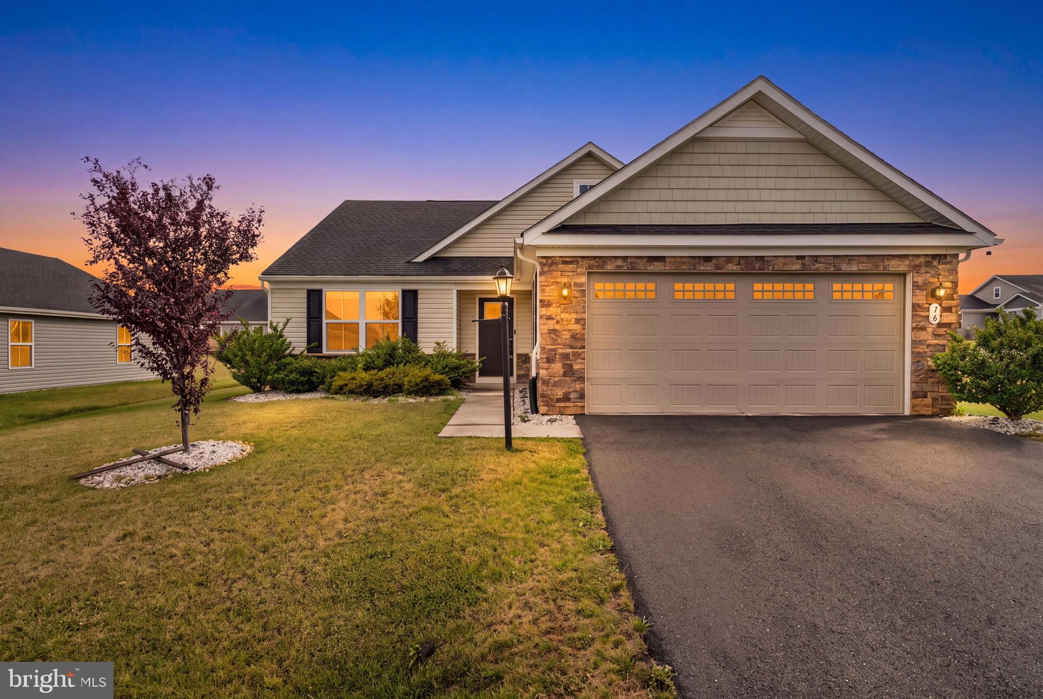 Located in the the highly sought-after Cardinal Pointe community, this beautifully maintained ranch home built in 2022 offers 3 spacious bedrooms, 2 full bathrooms, a bright open-concept floor plan, and a rear  covered patio, designed for comfortable everyday living and effortless entertaining.

The heart of the home is the stylish eat-in kitchen, featuring granite countertops, a center island with breakfast bar seating, stainless steel appliances, and luxury vinyl plank flooring that flows seamlessly throughout the main living areas. Added bonus includes extra wide hallways and doorways.

The spacious primary suite offers a relaxing retreat with a ceiling fan, a walk-in closet and a private en suite bath complete with dual vanities and a walk-in shower with built-in seating. Two additional bedrooms with ceiling fans, a full guest bath, and a dedicated laundry room provide both comfort and convenience.

One of this home's standout features is the exceptional covered rear patio—an inviting outdoor living space that's perfect for morning coffee, evening gatherings, weekend barbecues, or simply unwinding while enjoying the peaceful surroundings. Whether you're entertaining guests or looking for a quiet place to relax, this covered patio is sure to become one of your favorite places to spend time.

Ideally situated just minutes from shopping, restaurants, schools, and with quick access to I-81, this move-in-ready home offers the perfect blend of modern style, functionality, and an outstanding location. Schedule your private showing today and discover everything 16 Opulent Court has to offer!