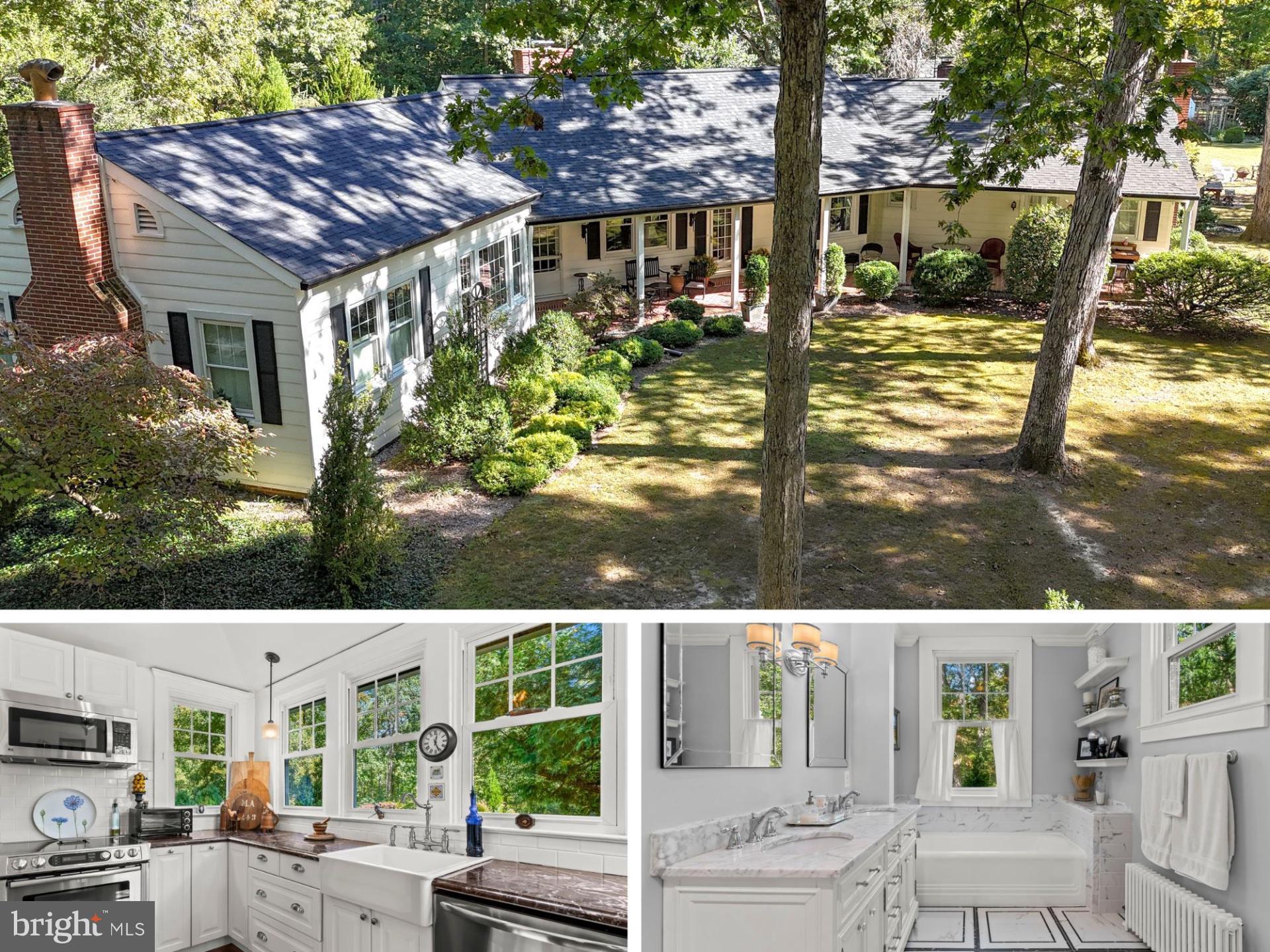 When a Master Gardener and woodworker own a home, the result is a property unlike any other. Watch the video for the true size of this estate. Welcome to 8150 Fairground Road in La Plata, set on 6.62 acres in the serene Rural Conservation area of Charles County, this home blends charm, character, and practicality. All one level, you’ll find hardwood floors throughout, 10-foot ceilings, and three oversized brick fireplaces. The house offers two primary bedroom suites, each with large walk-in closets. There are cedar-lined linen closets. The rooms are bright and welcoming, the living room is framed with beveled glass windows that catch the sunlight beautifully.
The kitchen opens to the dining area . Off the living room is a large brick patio, perfect for entertaining or quiet morning coffee. There’s also a brick front porch where you can relax and watch over the grounds.
And the grounds themselves? They’re a showpiece. You’ll find numerous elevated garden beds, arbors, and lush landscaping that feels like a private park. For the hobbyist or creative, there’s a large detached garage/carriage house, an office or studio building once known as the chauffeur’s house, and a cellar/basement ideal for a workshop or wine storage. There is also a potting shed, bar, chicken coop, and even an adult/family treehouse. Along with its lush gardens and mature landscaping, it features a barn, stable, and fenced paddock, making it perfectly suited for hobby farming, horses, or a small collection of animals. You’ve got a property that celebrates both work and play.
Located minutes from Downtown La Plata, this home keeps you close to shopping, dining, and community events while offering the privacy of country living. 
Located just minutes from downtown La Plata, this property offers the best of both worlds: peaceful country living with easy access to modern conveniences. You’ll find restaurants, shops, and local favorites like the La Plata Farmers Market and Port Tobacco Players Theatre only a short drive away. Outdoor lovers will appreciate being close to Gilbert Run Park, Tilghman Lake, and Chapel Point State Park, perfect for hiking, kayaking, and fishing. The home is within the Charles County Public School District and zoned Rural Conservation, offering privacy, open space, and scenic surroundings. Commuters will love the convenient location, an easy commute to Washington DC, Annapolis, Joint Base Andrews, and Pax River Naval Air Station, making this property ideal for those who want tranquility without sacrificing access to major routes and amenities. 
The former residence of Louise Mudd Arehart, the youngest granddaughter of Dr. Samuel Mudd, whose story is woven into Maryland’s history. Louise was known for her preservation work on her grandfather’s home, and that same care and craftsmanship can be felt throughout this remarkable property. There is no HOA.