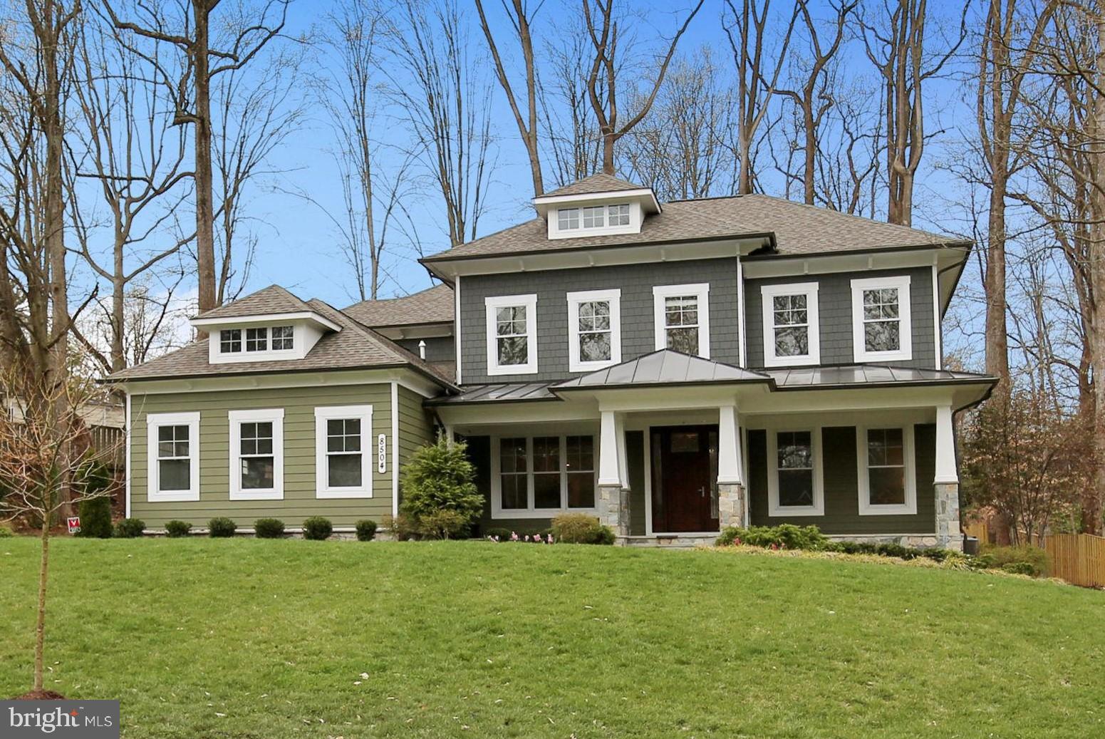 Welcome to this stunning 5 bedroom, 5.5 bath custom home located in sought-after Bethesda's Lybrook community.  Designed and built in 2016 by award winning Mid-Atlantic Custom Builders with attractive modern architecture and long-lasting appeal.  Three finished levels of beautifully appointed details.  Main level features a magnificent gourmet kitchen thoughtfully designed for entertaining and everyday living, a sun-filled family room with gas fireplace, formal living room and dining room and a private office/study - all complemented by gorgeous hardwood floors and travertine tile. Upper level features a spacious private master suite with spa bath and two generous size walk-in closets, three additional bedrooms each with their own private full bath. Finished walk-out lower level features a large recreation area, fifth bedroom, full bath and ample storage.  Private yard with a professionally designed outdoor space. Please inquire for a full list of all the properties features and be sure to view the virtual tour.  FaceTime walk-through available for those buyers unable to physically tour the property.