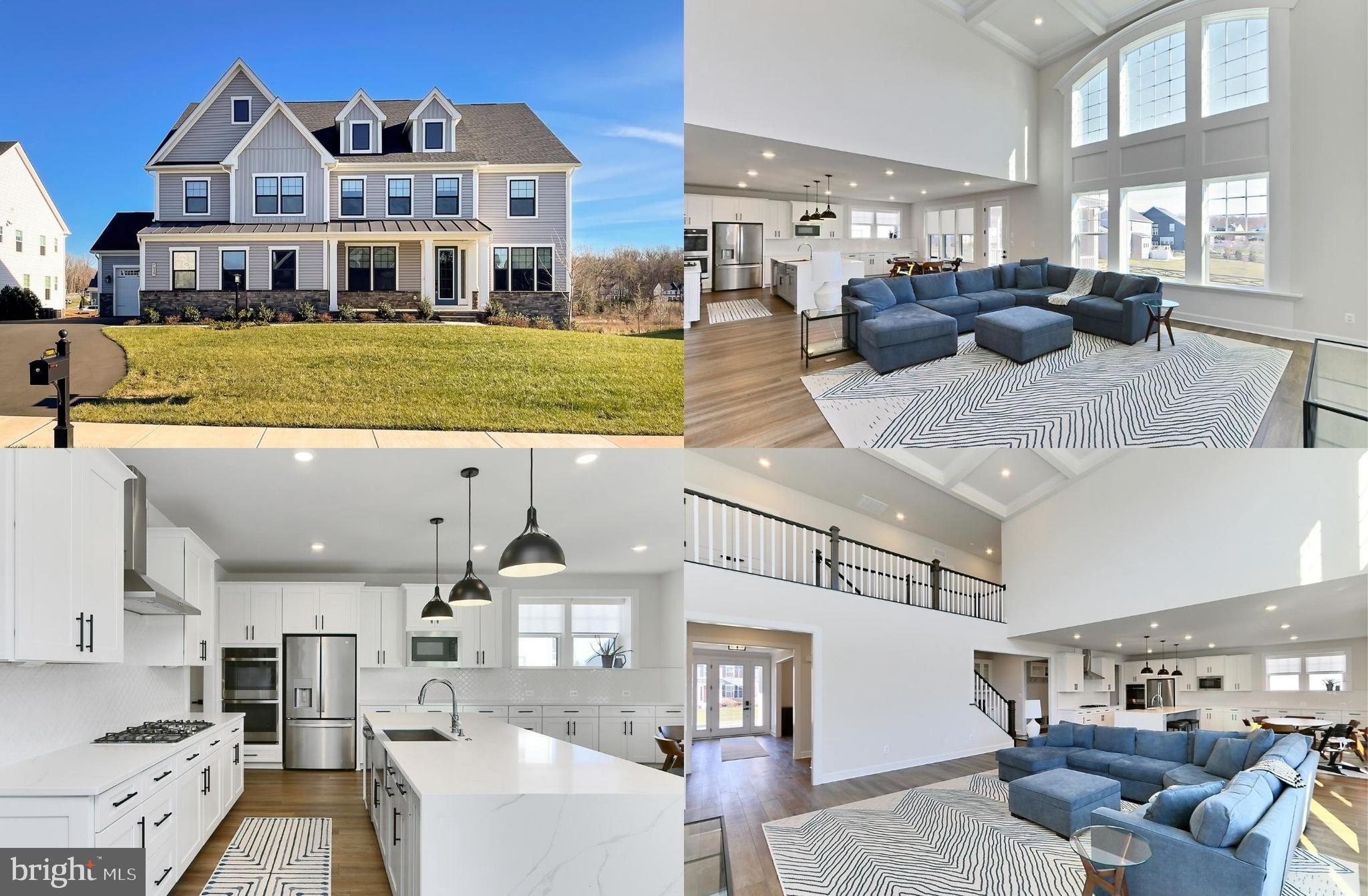 ** Fresh price reduction** Surround yourself in modern elegance in this stunning almost new NV Homes Stratford Hall model, boasting 3 finished levels of meticulous living space nestled on a lush .46 acre lot backing to open space with pond views. This architectural gem features an expansive layout that includes 5 bedrooms and 6.5 baths and is infused with countless upgrades and designer finishes. A tailored stone and siding exterior with front porch, 3-car garage, expert landscaping, screened porch with gas fireplace, high ceilings, rich wide plank flooring, chic upgraded lighting, an abundance of windows, gourmet kitchen, convenient main level bedroom with full bath, luxurious owner’s suite. and fully finished lower level create instant appeal. ****** Step into an open floor plan that was designed for entertaining and spending time with family and friends. A light filled foyer with warm wide plank flooring welcomes you home, to the left is the formal dining room accented by a stylish fusion chandelier, to the right, glass French doors open to a library that makes a great home office. Onward, you’ll find the heart of the home, the captivating family room boasting a soaring coffered ceiling and a wall of stacked windows. A butler’s pantry with wine\ chiller introduces the chef’s gourmet kitchen that is sure to please with gleaming quartz countertops, an abundance of pristine white 42” shaker style cabinetry, and stainless steel appliances including a gas cooktop with suspended hood and double wall ovens. An oversized island with a waterfall quartz countertop provides bar seating, a custom-built buffet bar is perfect for entertaining, while designer tile backsplashes, and recessed and pendant lighting provide the finishing touches. The breakfast room is perfect for daily dining or step outside to the large screened-in porch with a cozy stone gas fireplace and steps to the expansive backyard set on a sprawling almost half-acre lot with water views from the nearby pond. Back inside, a chic powder room and a spacious mudroom with built-in cubbies that opens to a large walk-in pantry and grants garage access ensures functionality and rounds out the main living area. A main level bedroom with a walk-in closet and private full bath makes an excellent guest or in-law suite. ****** Ascend the stairs to the upper level landing overlooking the family room below and onward to the gracious owner’s suite that is a retreat unto itself, featuring a tray ceiling, plush carpet, a sitting area, and a massive dual sided walk-in closet. The opulent en-suite bath features dual quartz topped vanities, a water closet, soaking tub, and frameless glass shower, all enhanced by sleek marble style tile. Down the hall, you’ll find three additional bright and cheerful bedrooms each with a walk-in closet and its own private bath, while a laundry room with a sink and front loading machines eases the daily task. ****** The walk-up lower level has plenty of space for games, media, and exercise, with an expansive multi-area recreation room with a custom pub style wet bar and a media room, both sure to be popular destinations. A convenient 5th full bath and loads of storage space complete the comfort and luxury of this impeccable home.  ****** All this in the peaceful residential community of Virginia Crossing with lush common grounds, basketball and tennis court, and playground, with easy access to I-66 and Routes 15 and 29. Conveniently located near shopping centers, parklands, wineries and breweries, golf, historical sites and so much more. Located in the new Gainesville High School district and within walking distance to Haymarket Elementary School.  If you’re looking for an almost brand new estate home fully loaded with builder upgrades in a spectacular location, this is it!