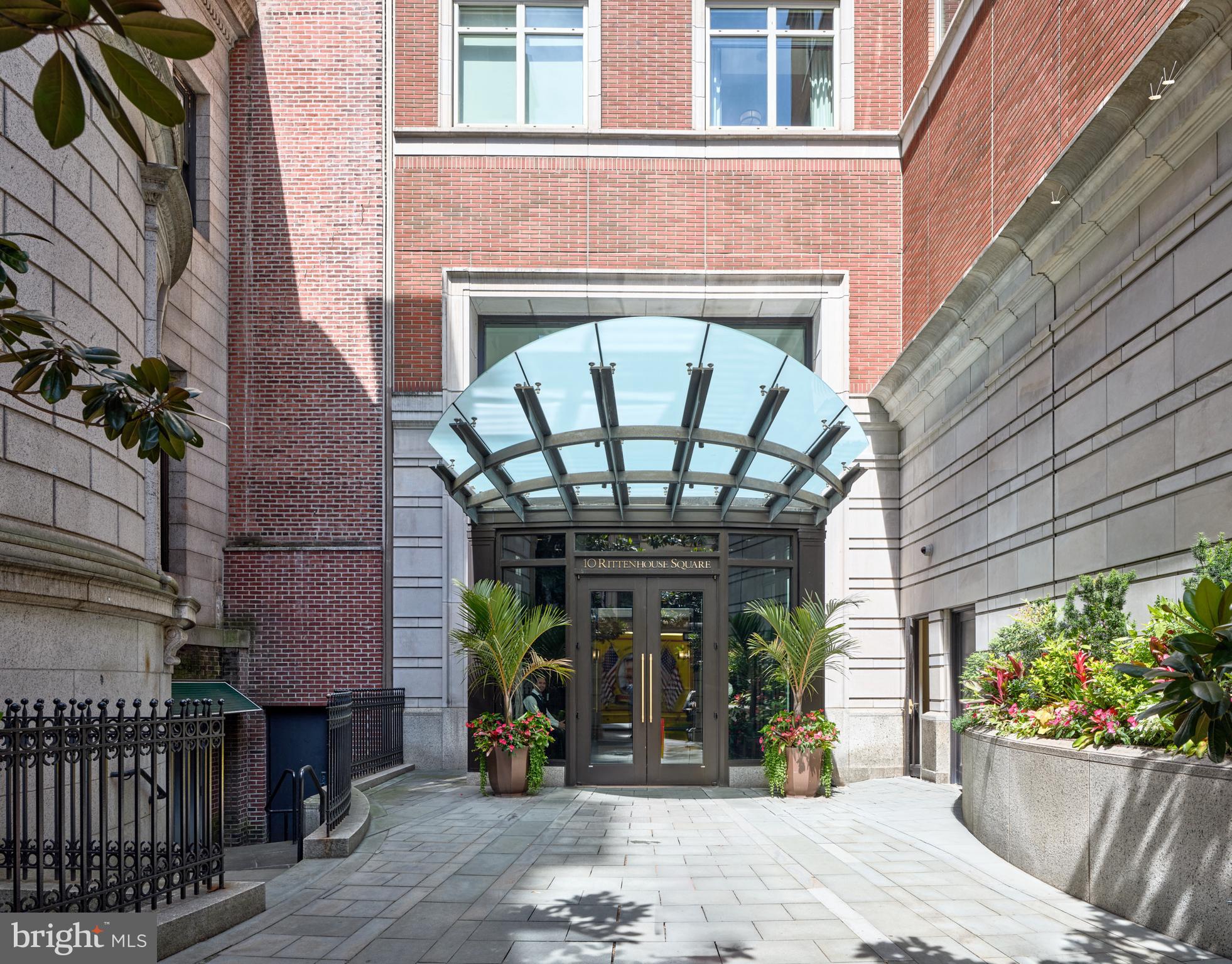 Very Sought-After Home located in 10 Rittenhouse Square Condominium. Philadelphia’s Premier Address!  This modern and elegant 3-bedroom, 2.5 Bath, 2,566 Sq. Ft. home features floor to ceiling windows with North, East and South exposures, beautiful natural light, and Stunning views of  City Skyline and the neighborhood.This home has been upgraded with the finest finishes. Enjoy an open living room and dining room with a separate large, eat-in, Poggenpohl kitchen. The exquisite and huge primary suite offers a private terrace with lovely views, two large walk-in closets, a study/guest room and a luxurious 5-piece spacious marble bathroom. There is a spacious guest suite with a marble bathroom and splendid east views. One on-site garage parking space (fee $353 per month) 
The 5 Star amenities complete the luxury lifestyle at 10 Rittenhouse including 24-hour concierge service, doormen, a chauffeur driven town car, a new fitness center, yoga room, indoor saline swimming pool, a beautifully landscaped garden terrace, boardroom/business center, piano lounge, TV lounge, climate-controlled wine room, bike storage, catering kitchen, and a guest suite. Residents of 10 Rittenhouse are surrounded by shopping, world class restaurants, museums, parks and more! This is an exceptional opportunity.
(All Photographs are staged.) Enjoy Living on Rittenhouse Square at its Finest!